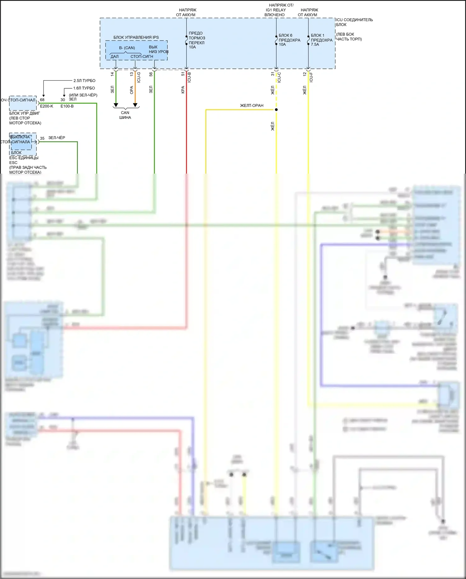 K5 Kia III рестайлинг (2023-2024): Электросхема блокировки селектора 