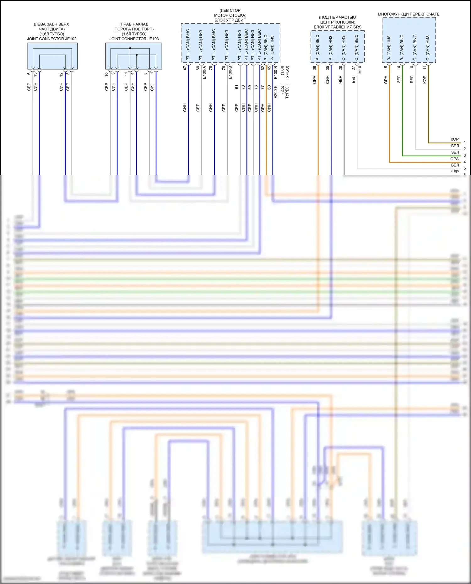 K5 Kia III рестайлинг (2023-2024): Can шина электросхема (2 из 5) 