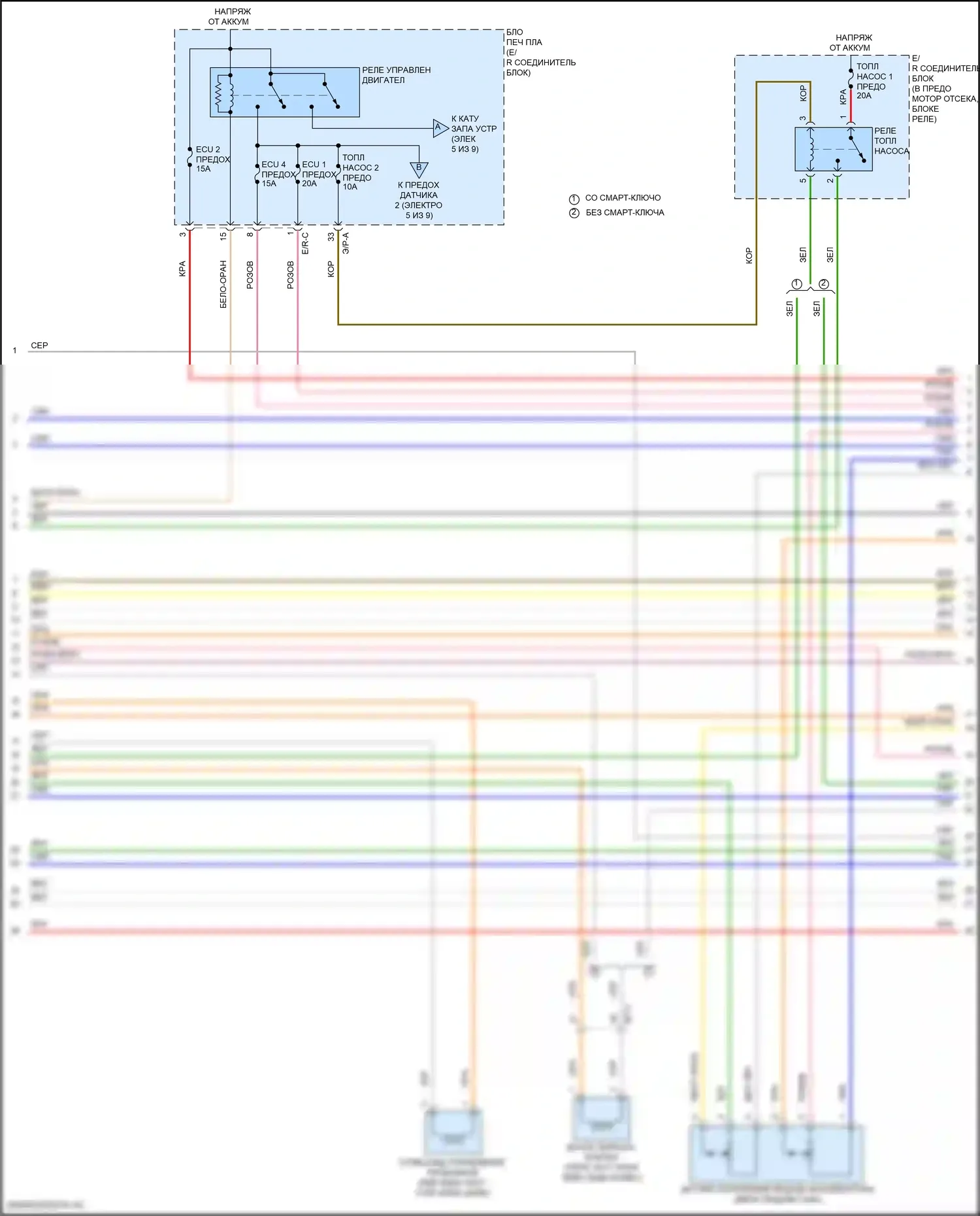 K5 Kia III рестайлинг (2023-2024): Электросхема двигателя 1.6л турбо, электросхема органов управления двигателем (8 из 9) 