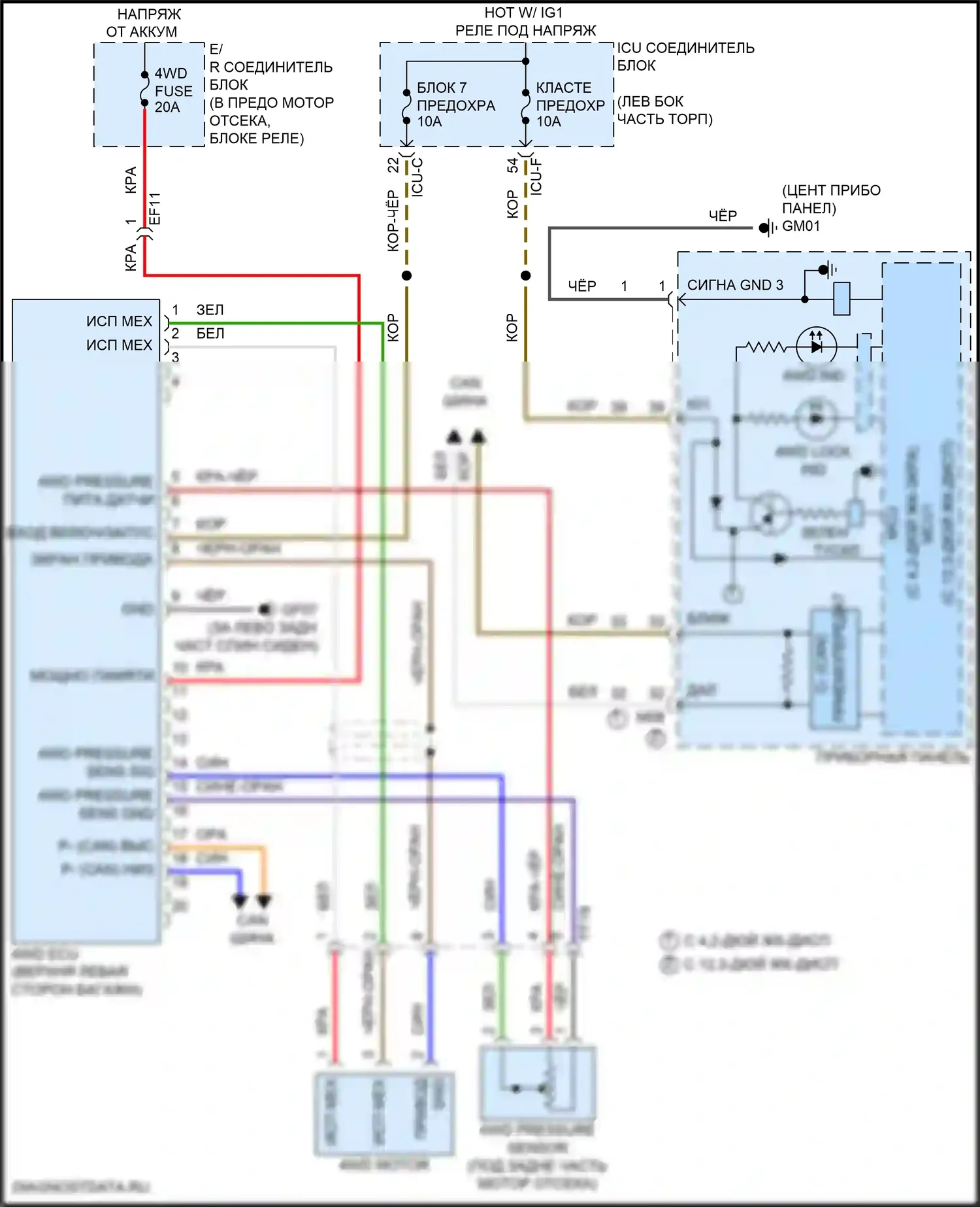 K5 Kia III рестайлинг (2023-2024): 1,6л турбо, 4wd электросхема 