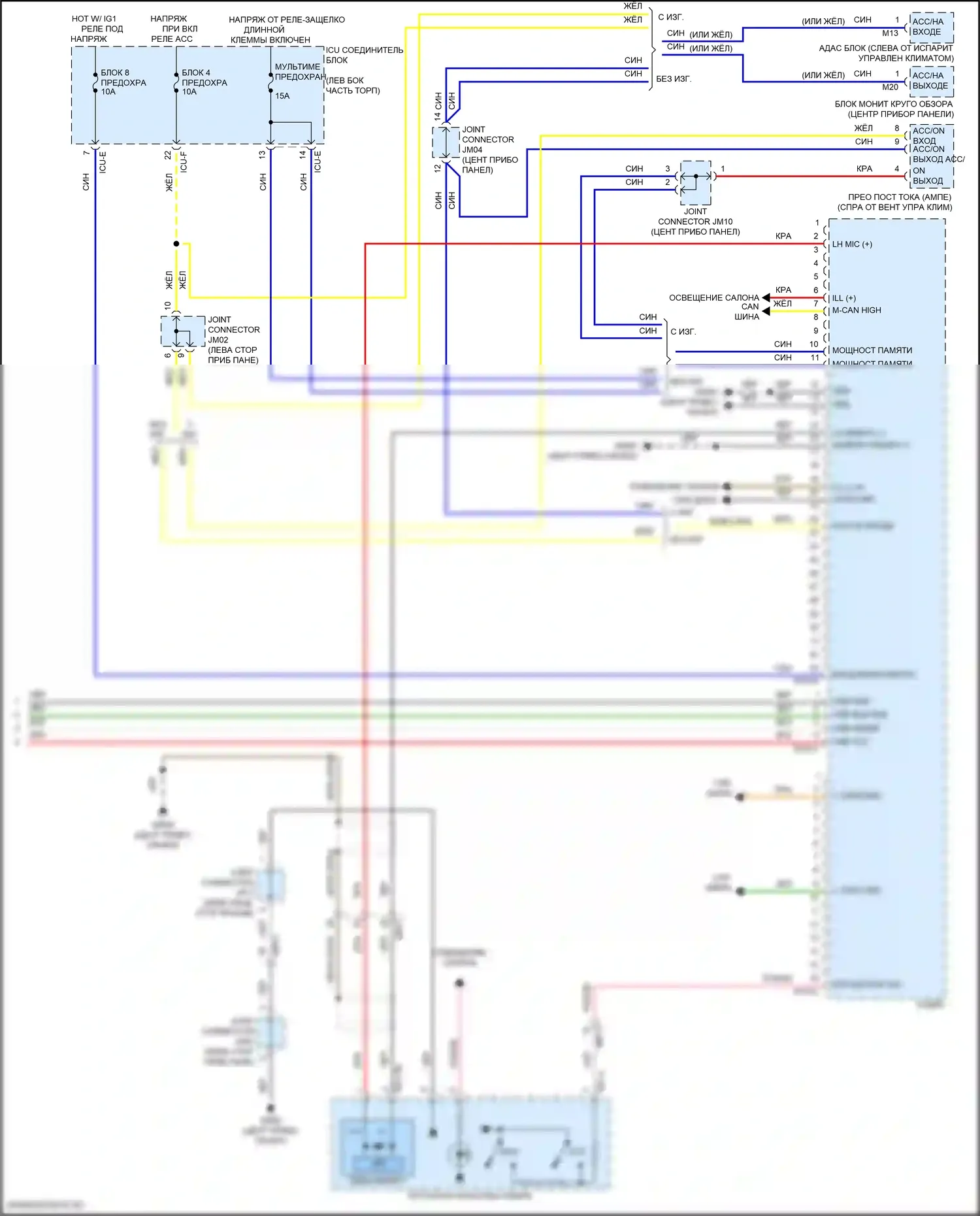 K5 Kia III рестайлинг (2023-2024): Электросхема радиосистемы, без навигации и усилителя (3 из 3) 