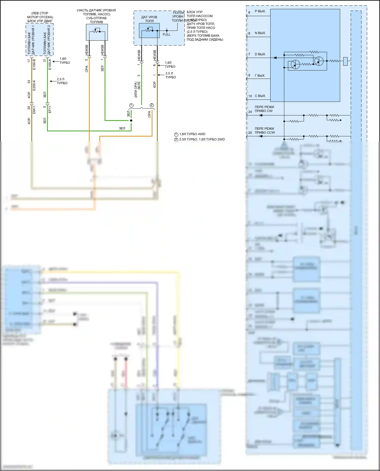 K5 Kia III рестайлинг (2023-2024): Электросхема приборной панели, с 12,3-дюймовым жк-дисплеем (3 из 3) 