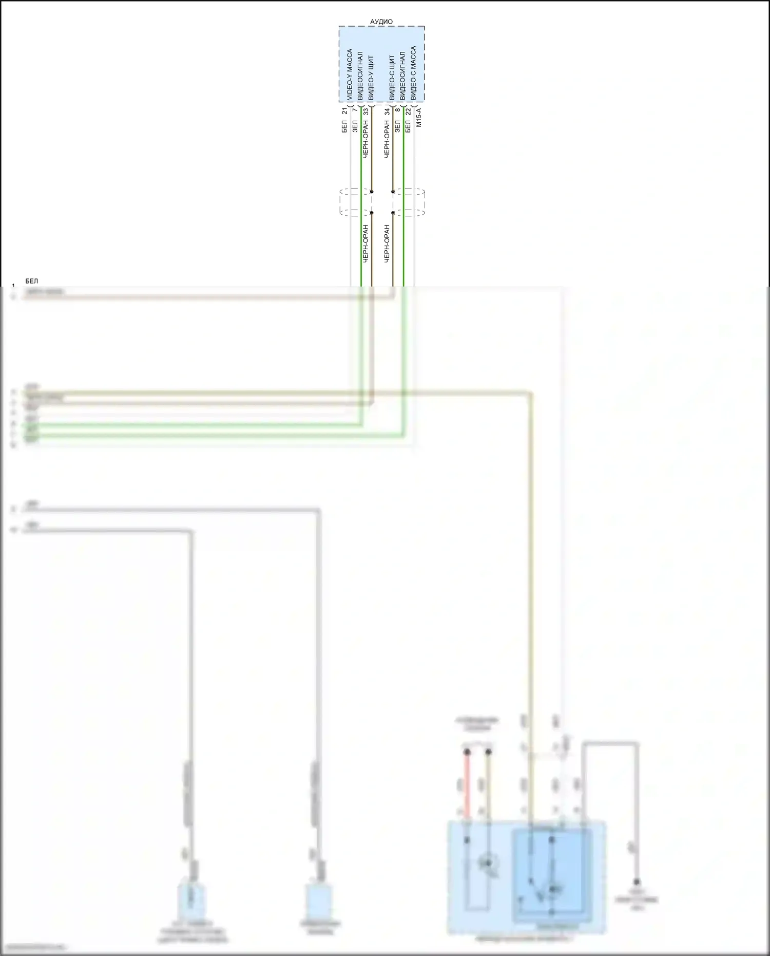 K5 Kia III рестайлинг (2023-2024): Электросхема монитора кругового обзора (2 из 2) 