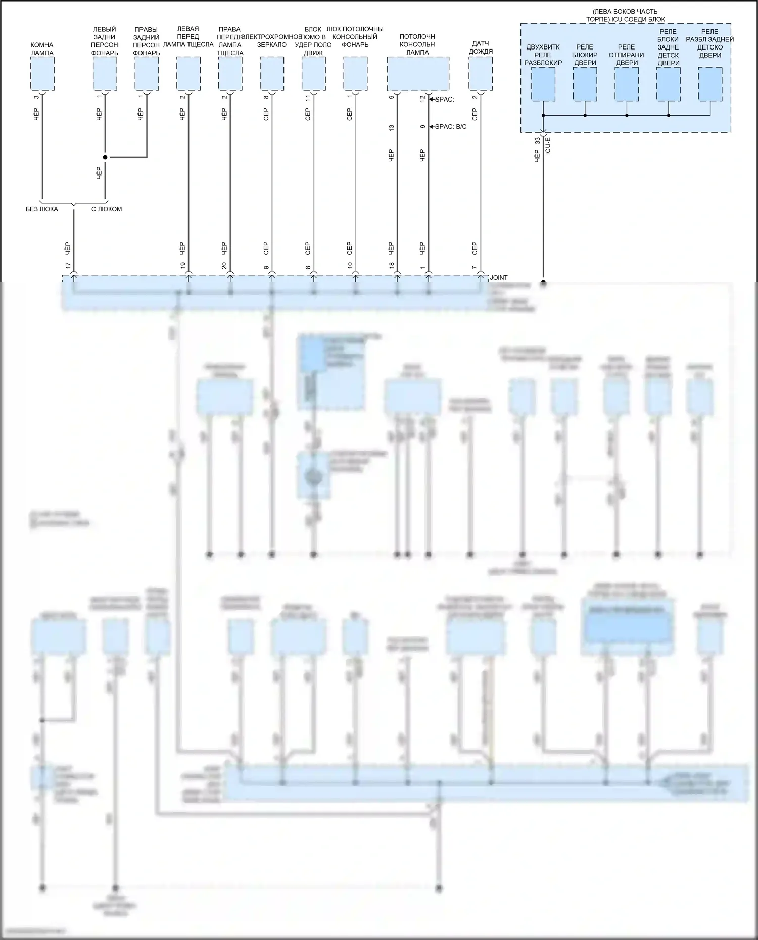 K5 Kia III рестайлинг (2023-2024): Электросхема разводки массы (1 из 6) 