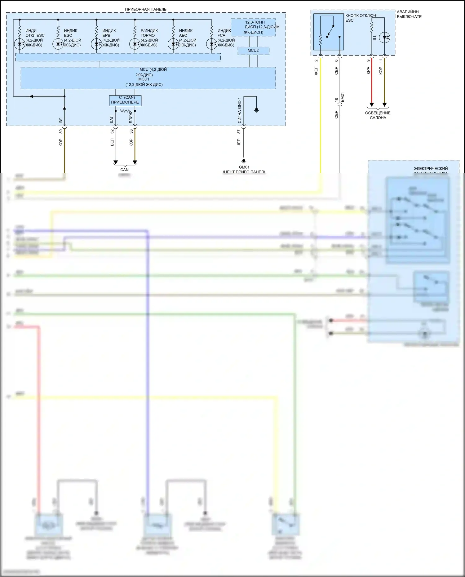 K5 Kia III (2019-2023): Антиблокировочная система abs электросхема (3 из 3) 