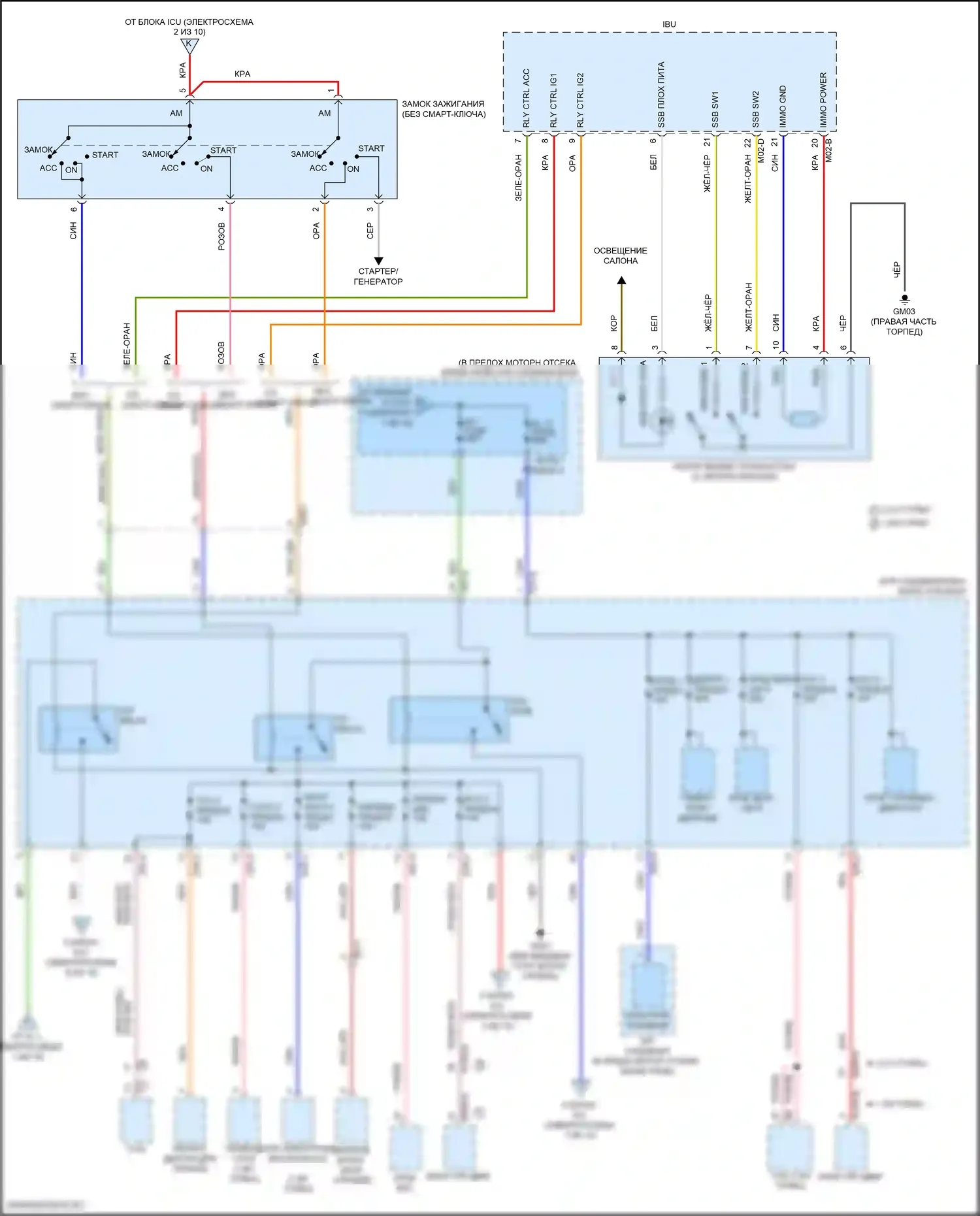 K5 Kia III (2019-2023): Электросхема блока предохранителей реле (9 из 10) 