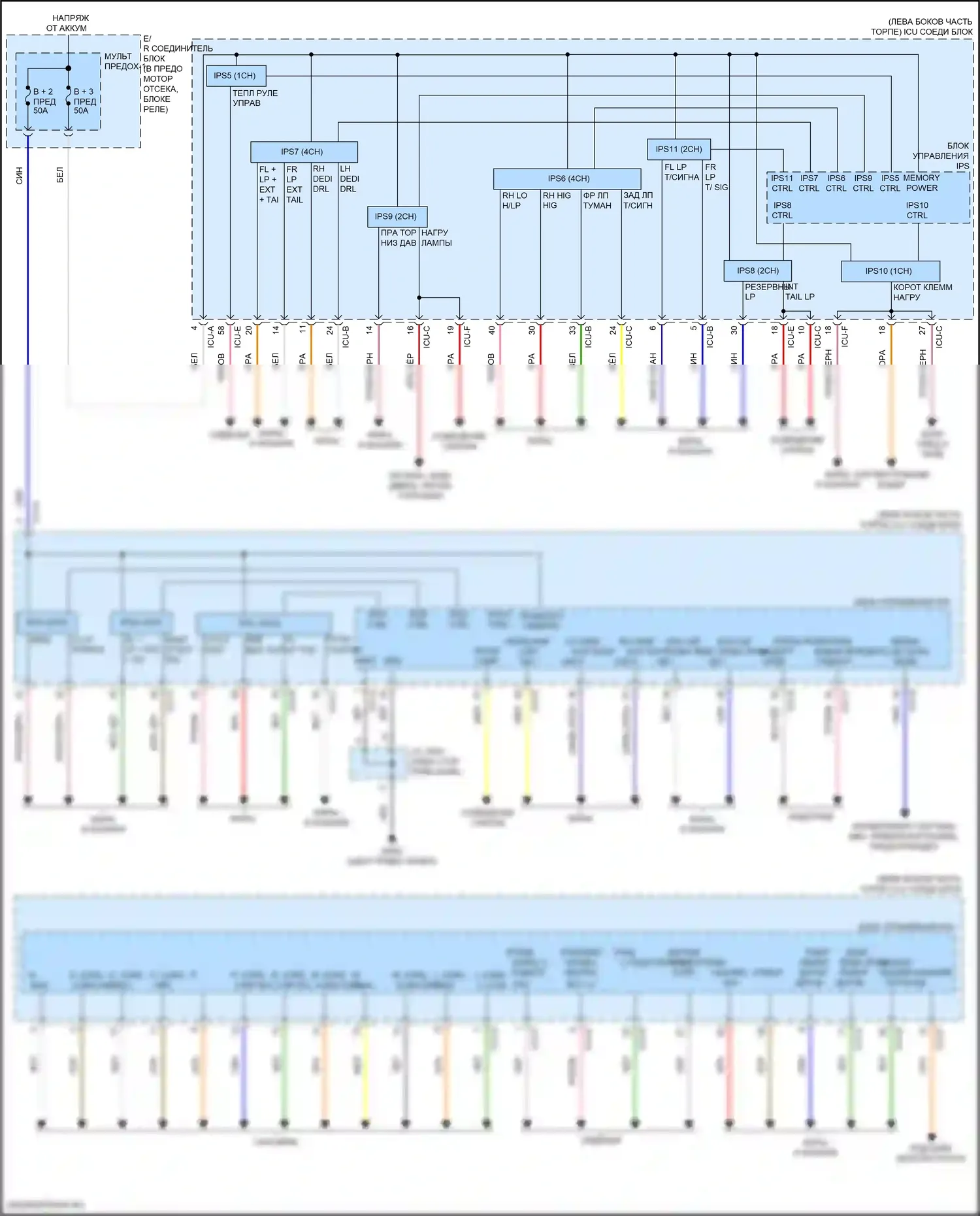 K5 Kia III (2019-2023): Электросхема блока управления ips (2 из 2) 