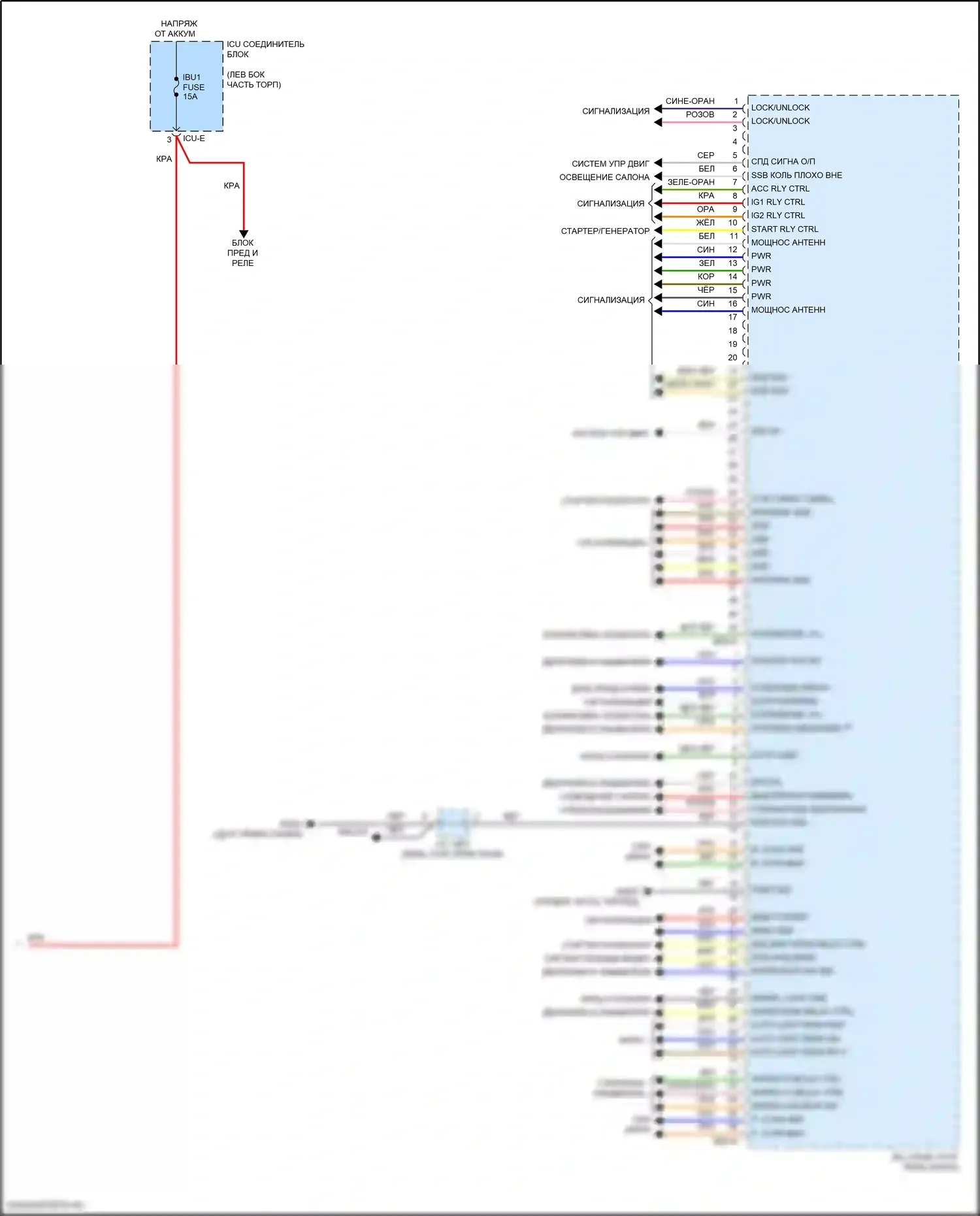 K5 Kia III (2019-2023): Электросхема блока встроенного управления (2 из 2) 