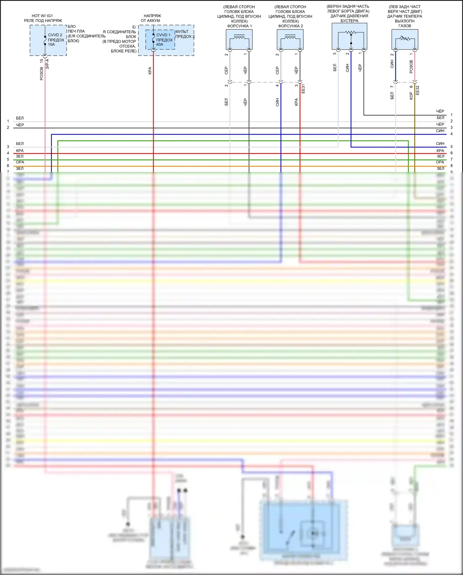 K5 Kia III (2019-2023): Электросхема двигателя 1.6л турбо, электросхема органов управления двигателем (6 из 9) 