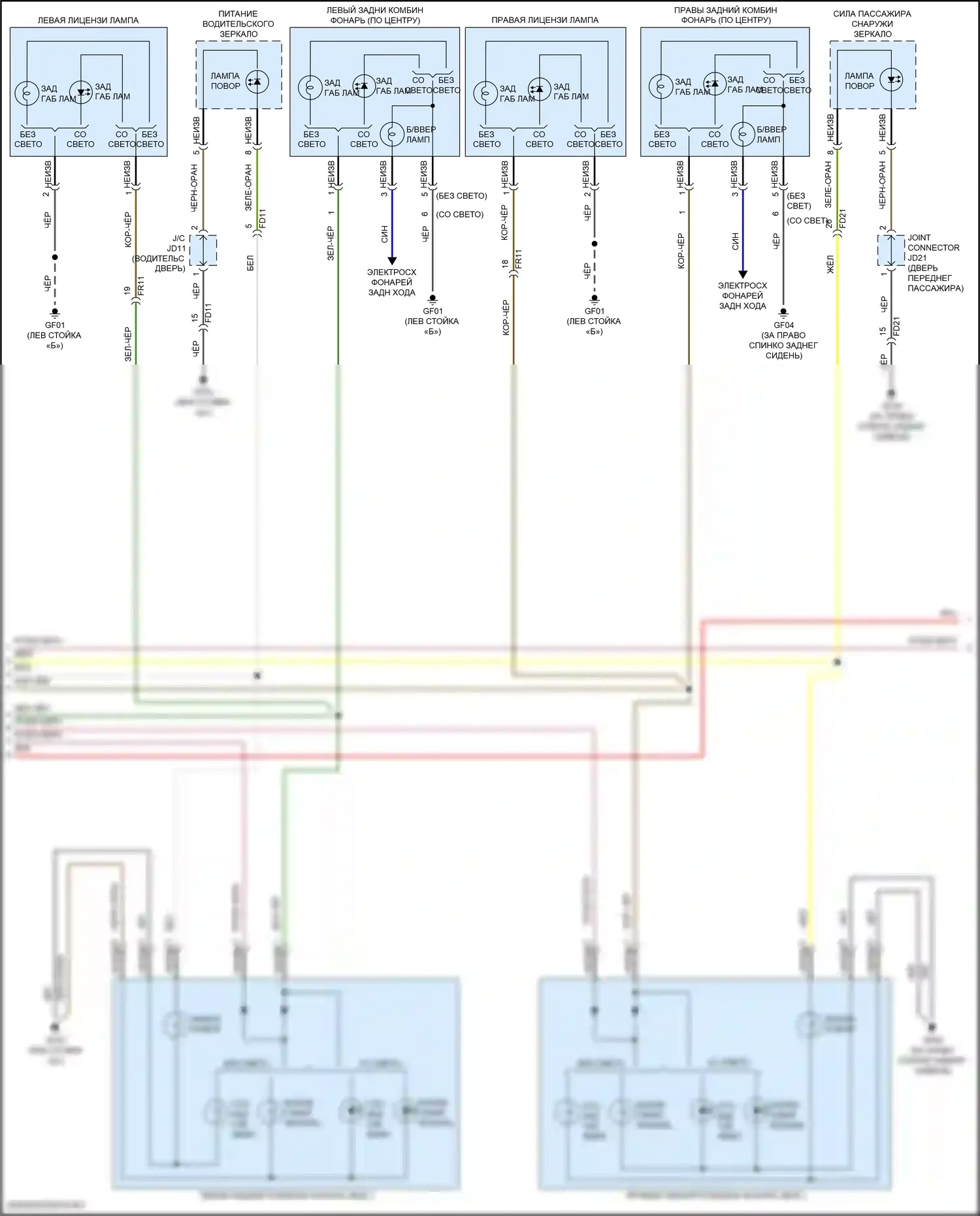 K5 Kia III (2019-2023): Электросхема фар и фонарей (2 из 4) 