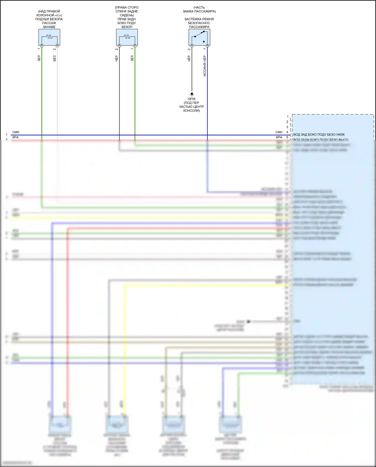 K5 Kia III (2019-2023): Электросхема подушек безопасности (3 из 3) 