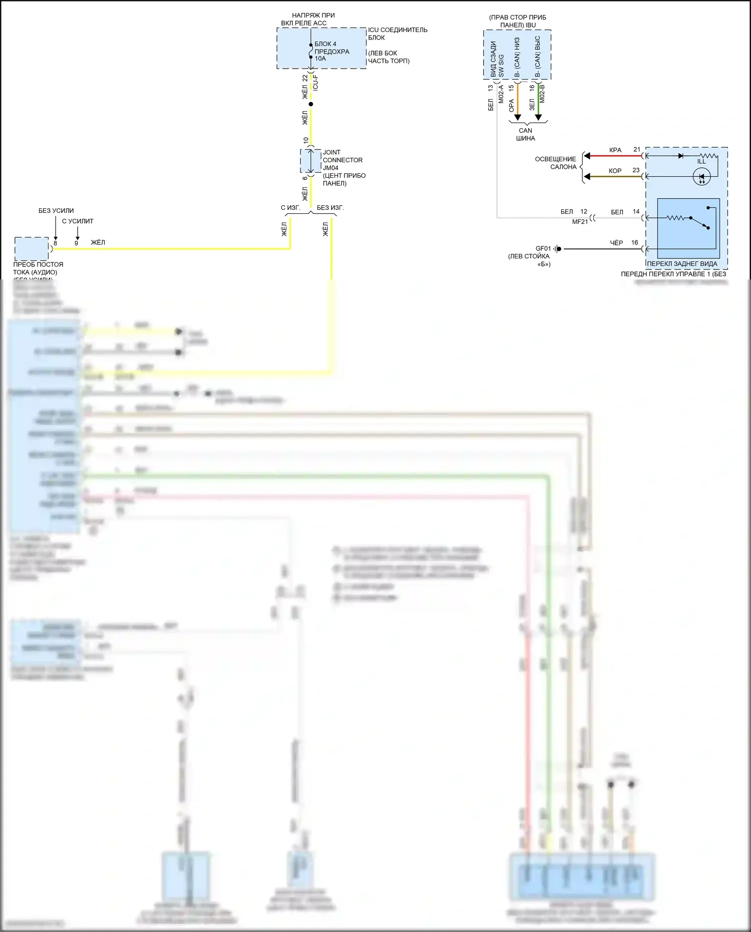 K5 Kia III (2019-2023): Электросхема камеры заднего вида 