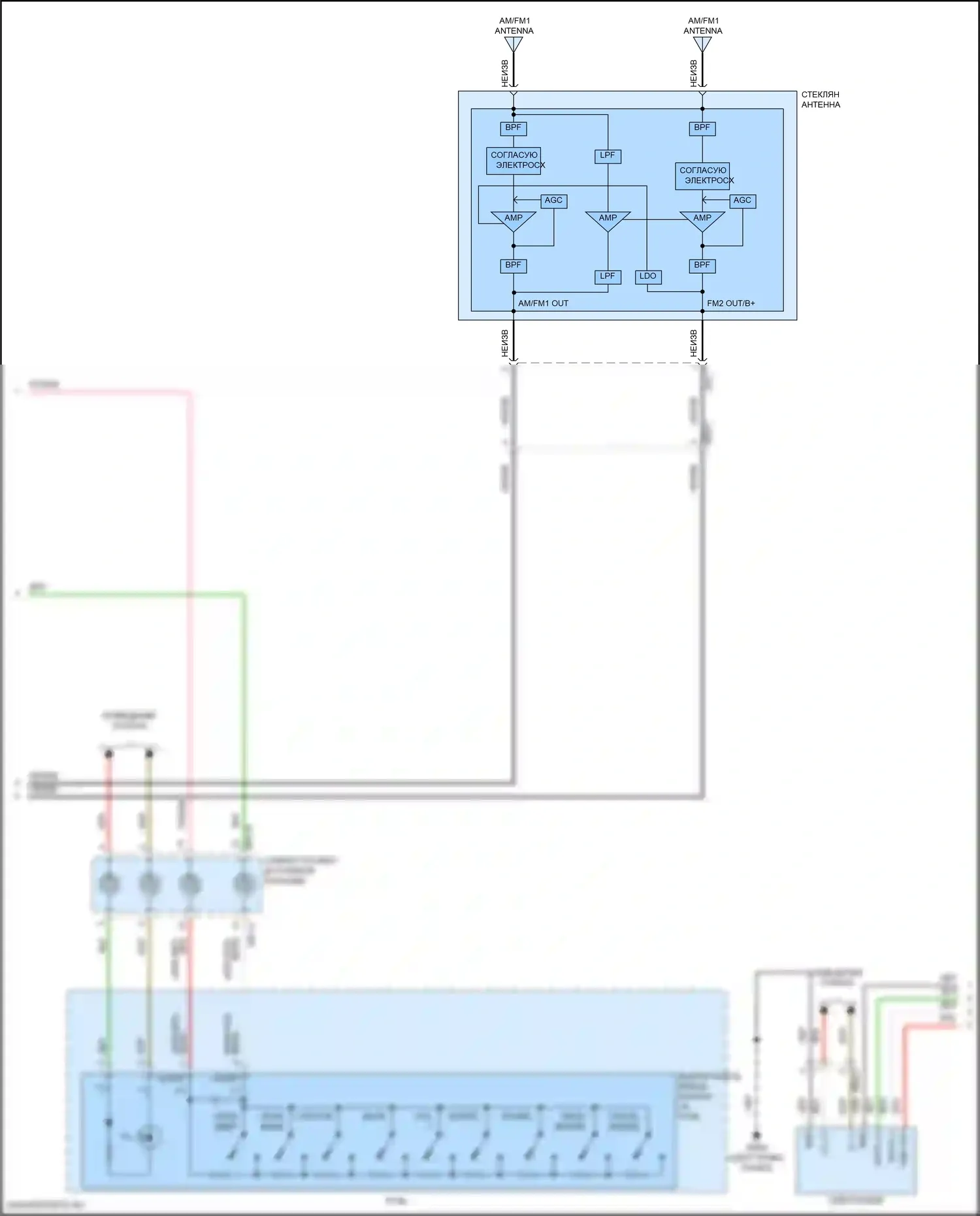K5 Kia III (2019-2023): Электросхема навигации, без усилителя (2 из 3) 