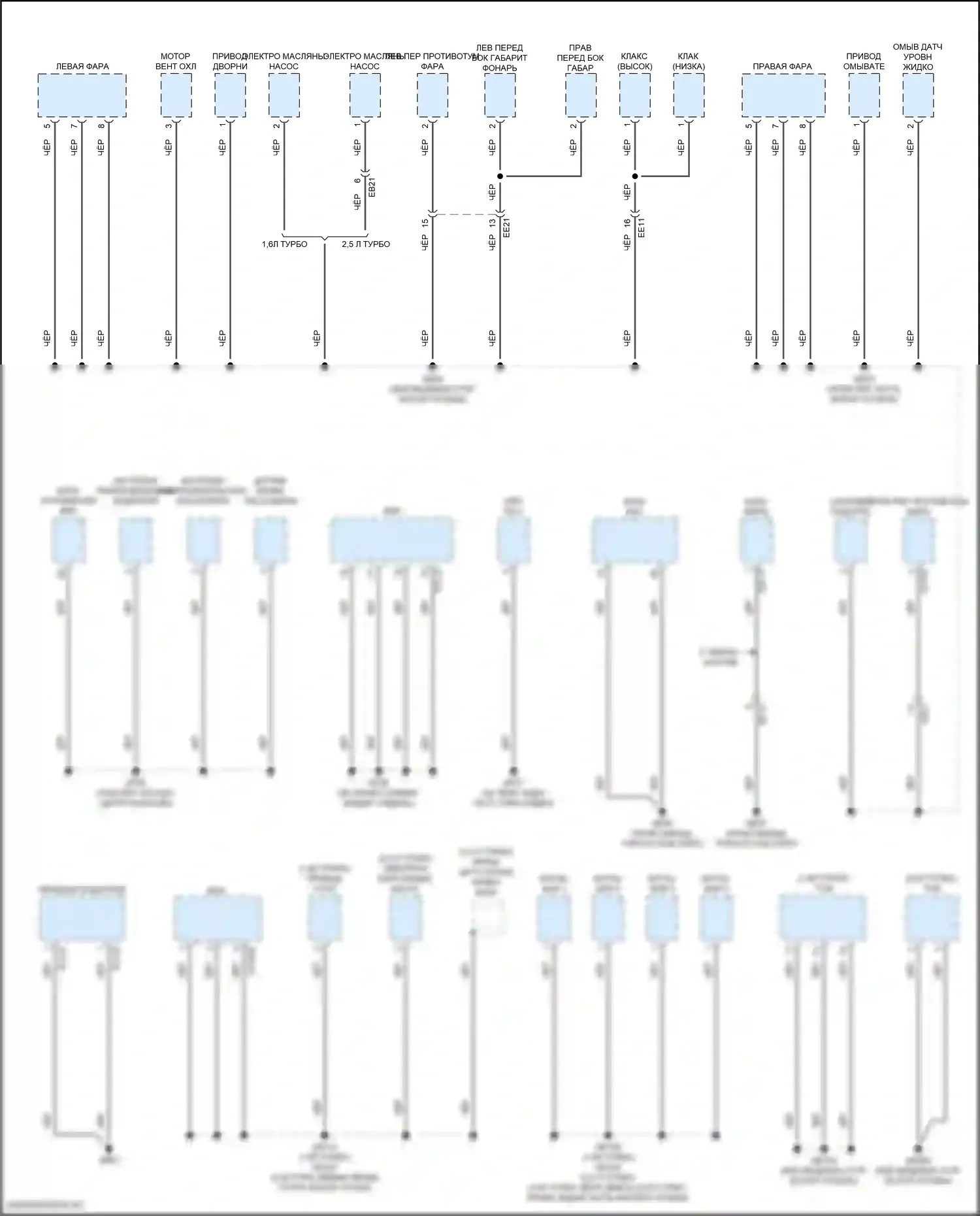K5 Kia III (2019-2023): Электросхема разводки массы (3 из 6) 