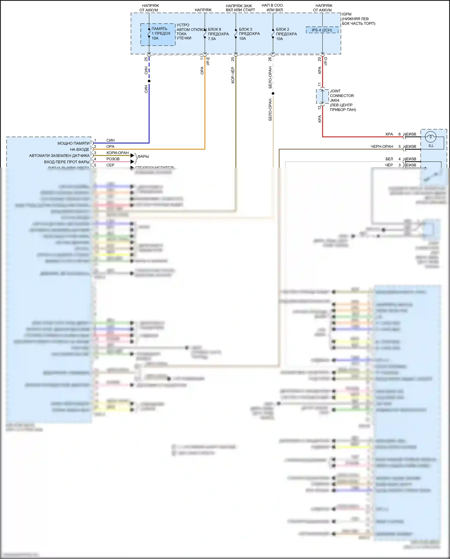 K7 Kia II (2016-2021): Электросхема блока управления кузовом 