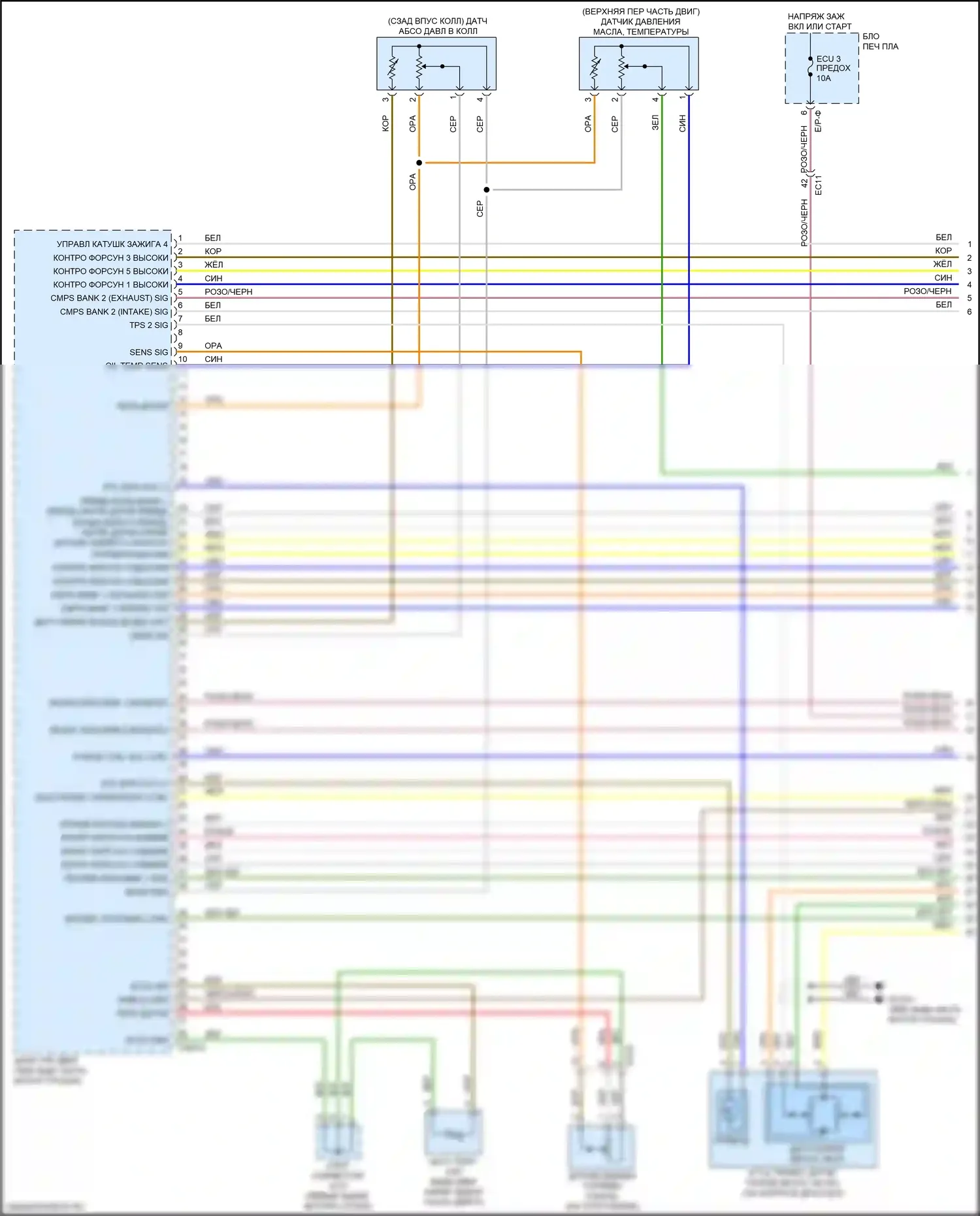 K7 Kia II (2016-2021): Электросхема двигателя 3.3l (1 из 7) 