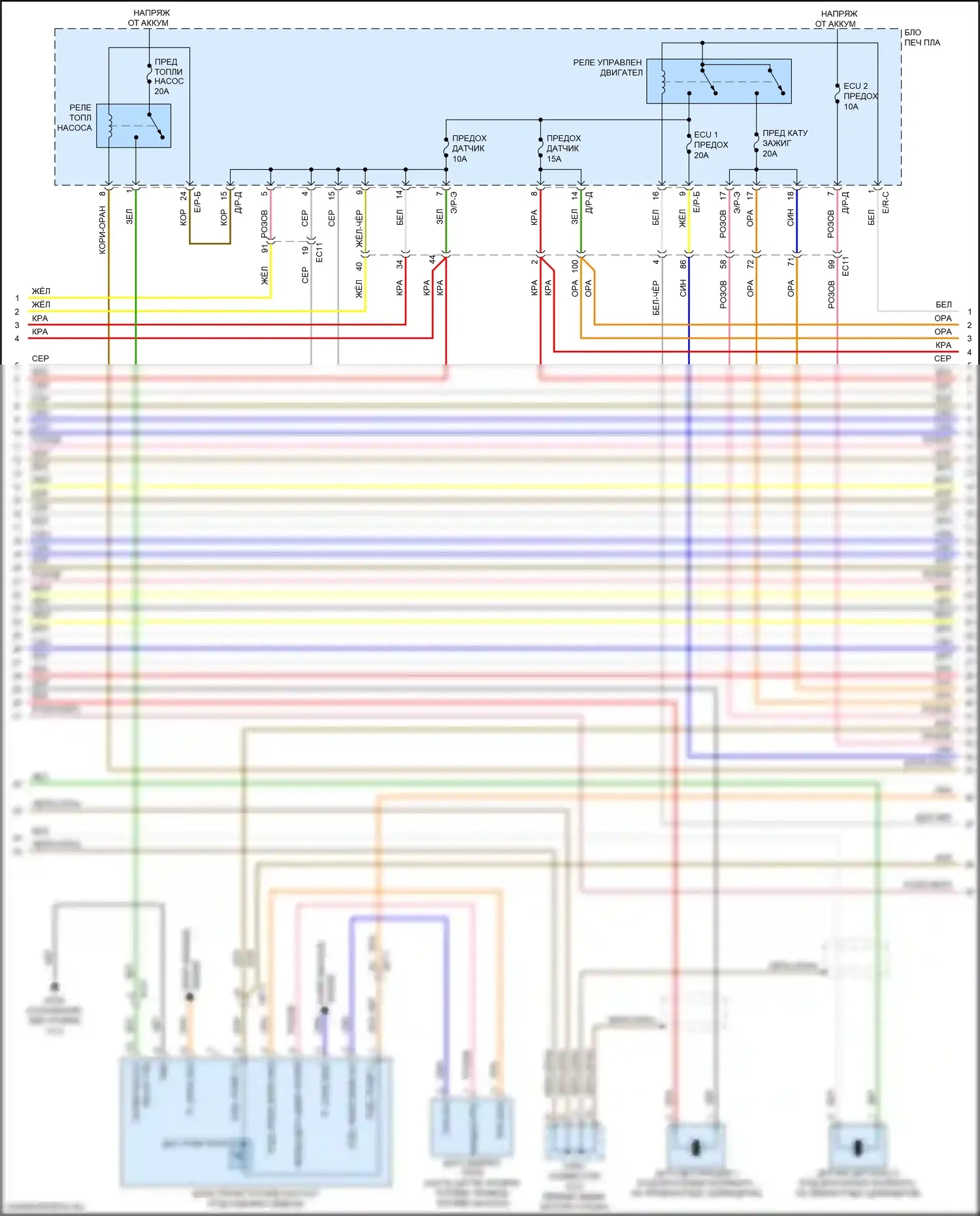 K7 Kia II (2016-2021): Электросхема двигателя 3.3l (4 из 7) 