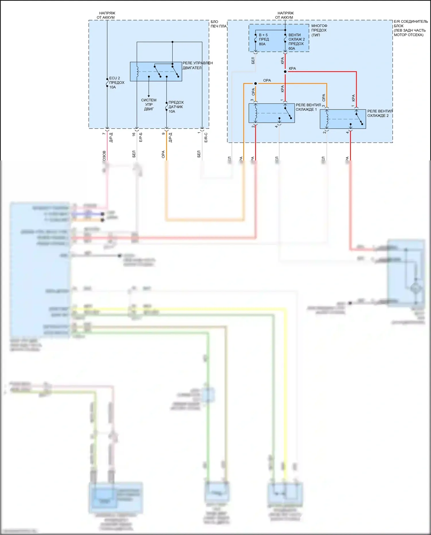 K7 Kia II (2016-2021): Электросхема климат контроля (3 из 3) 