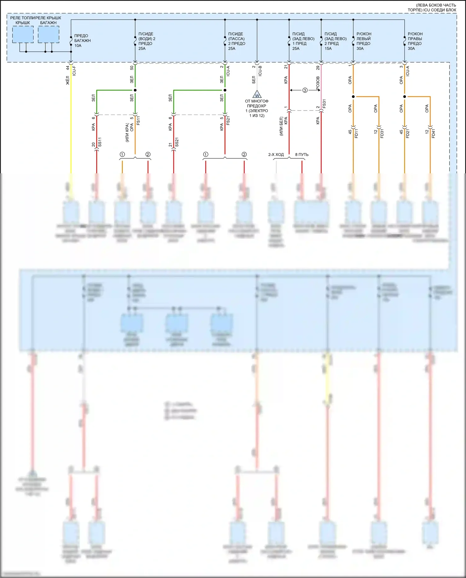 K9 Kia II (2018-2021): Электросхема блока предохранителей реле (7 из 12) 