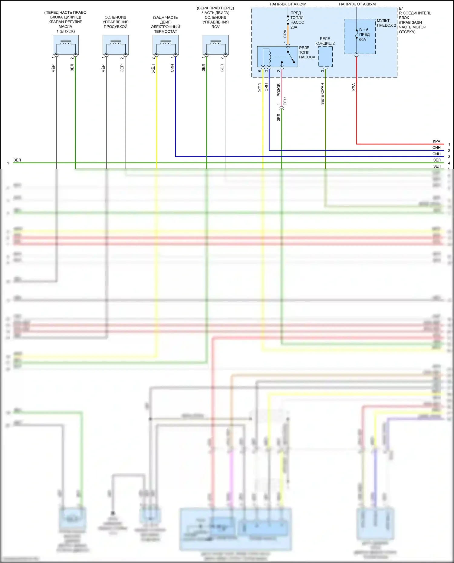 K9 Kia II (2018-2021): Электросхема двигателя 3,3л турбо (5 из 9) 