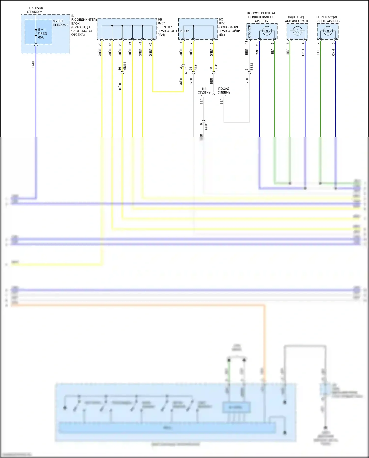 K9 Kia II (2018-2021): Электросхема подсветки приборной панели (2 из 5) 