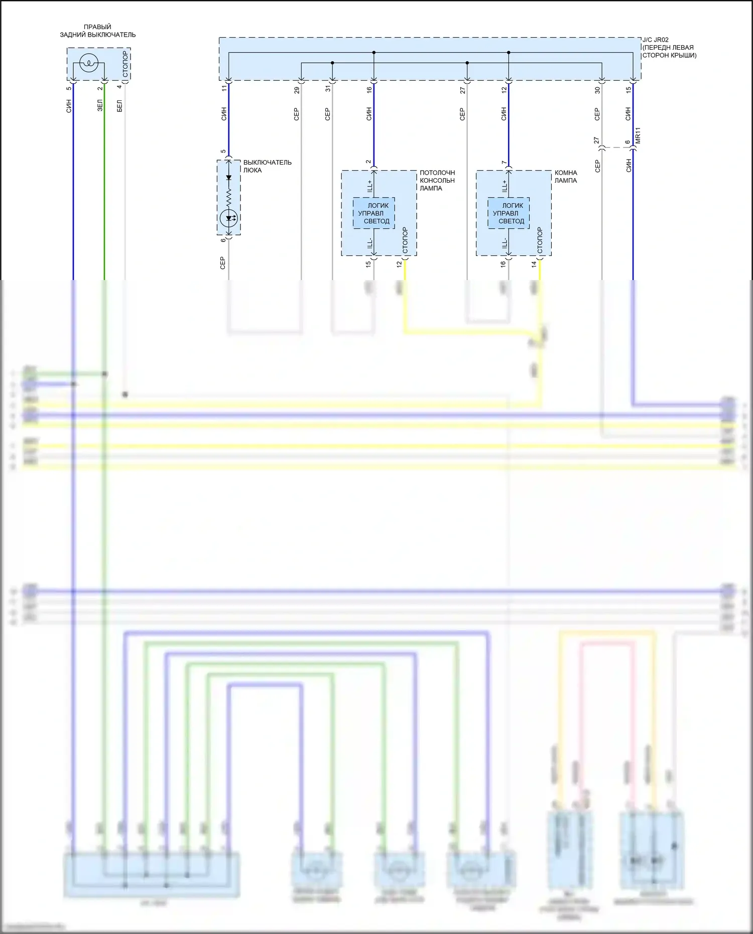K9 Kia II (2018-2021): Электросхема подсветки приборной панели (4 из 5) 