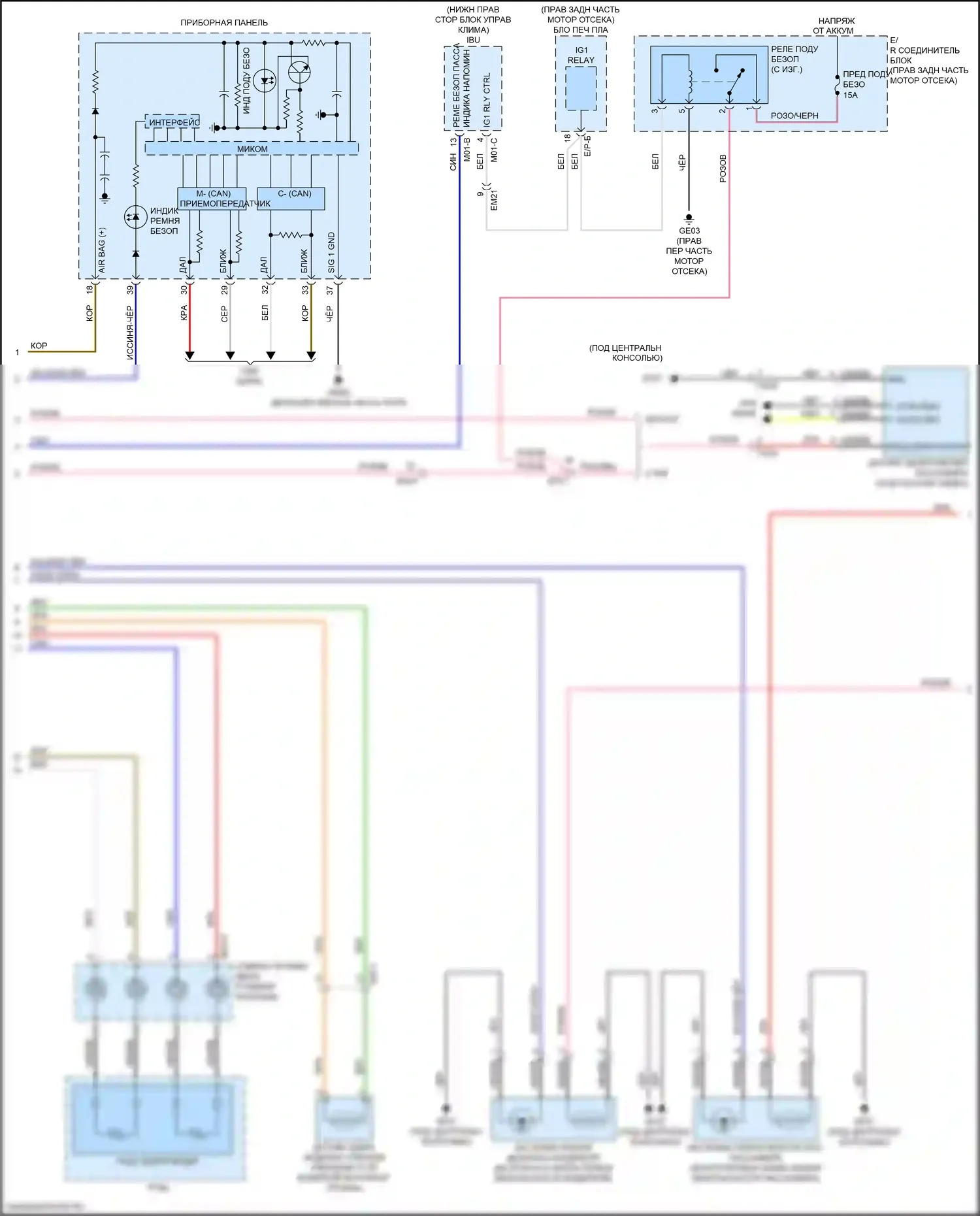 K9 Kia II (2018-2021): Электросхема подушки безопасности (2 из 3) 