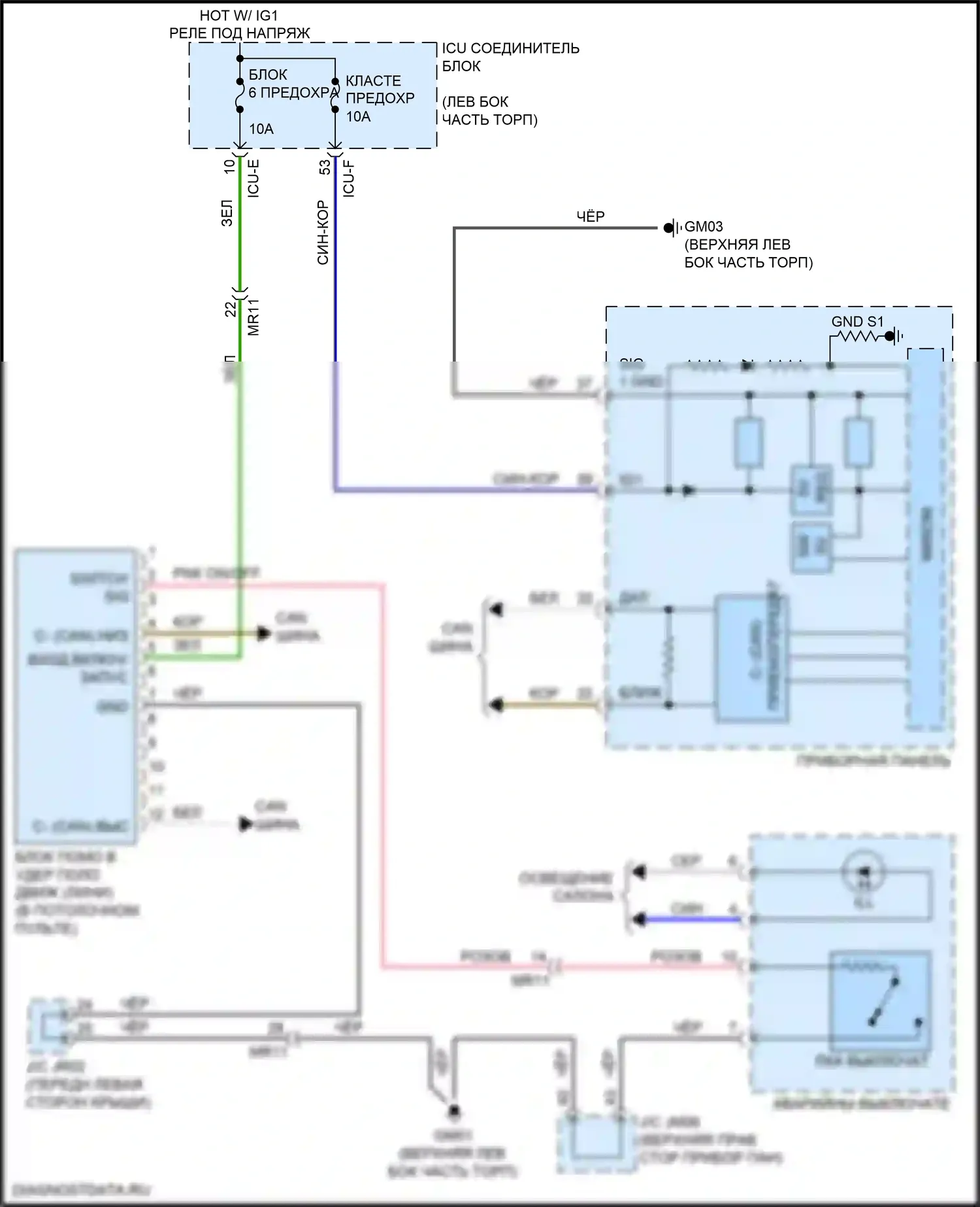 K9 Kia II (2018-2021): Электросхема помощи в удержании полосы движения 