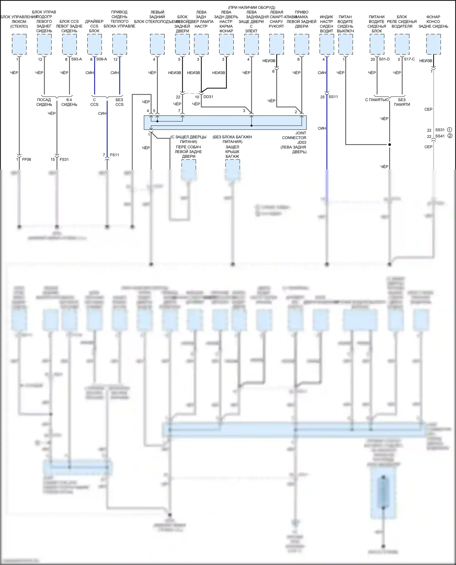 K9 Kia II (2018-2021): Электросхема разводки массы (1 из 7) 