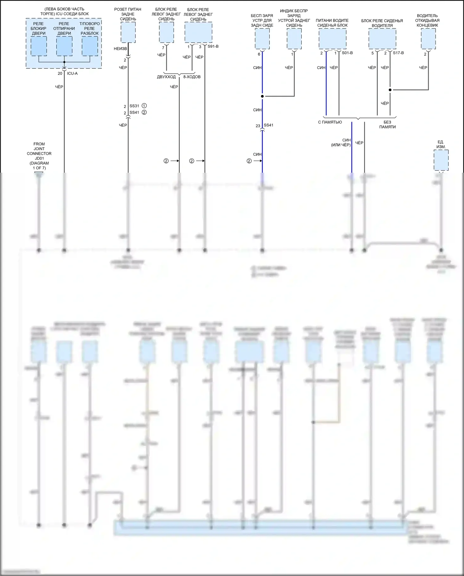 K9 Kia II (2018-2021): Электросхема разводки массы (6 из 7) 