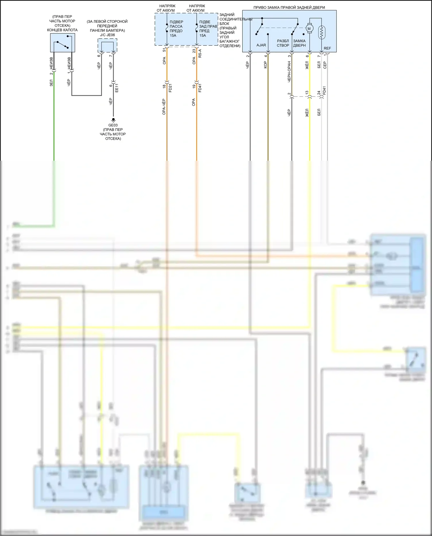 K9 Kia II (2018-2021): Электросхема центрального замка (4 из 4) 