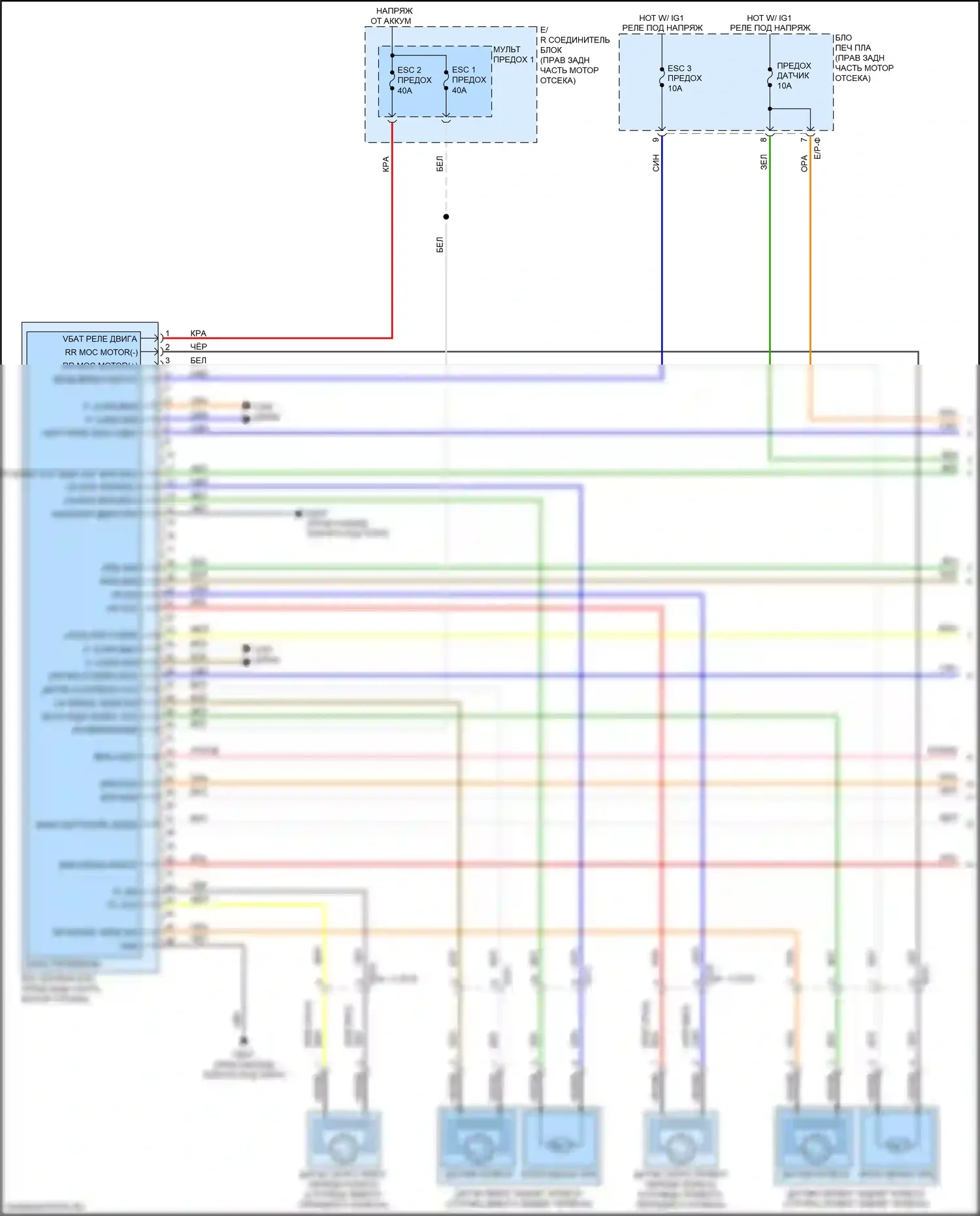 K900 Kia II (2018-2022): Антиблокировочная система abs электросхема (1 из 3) 