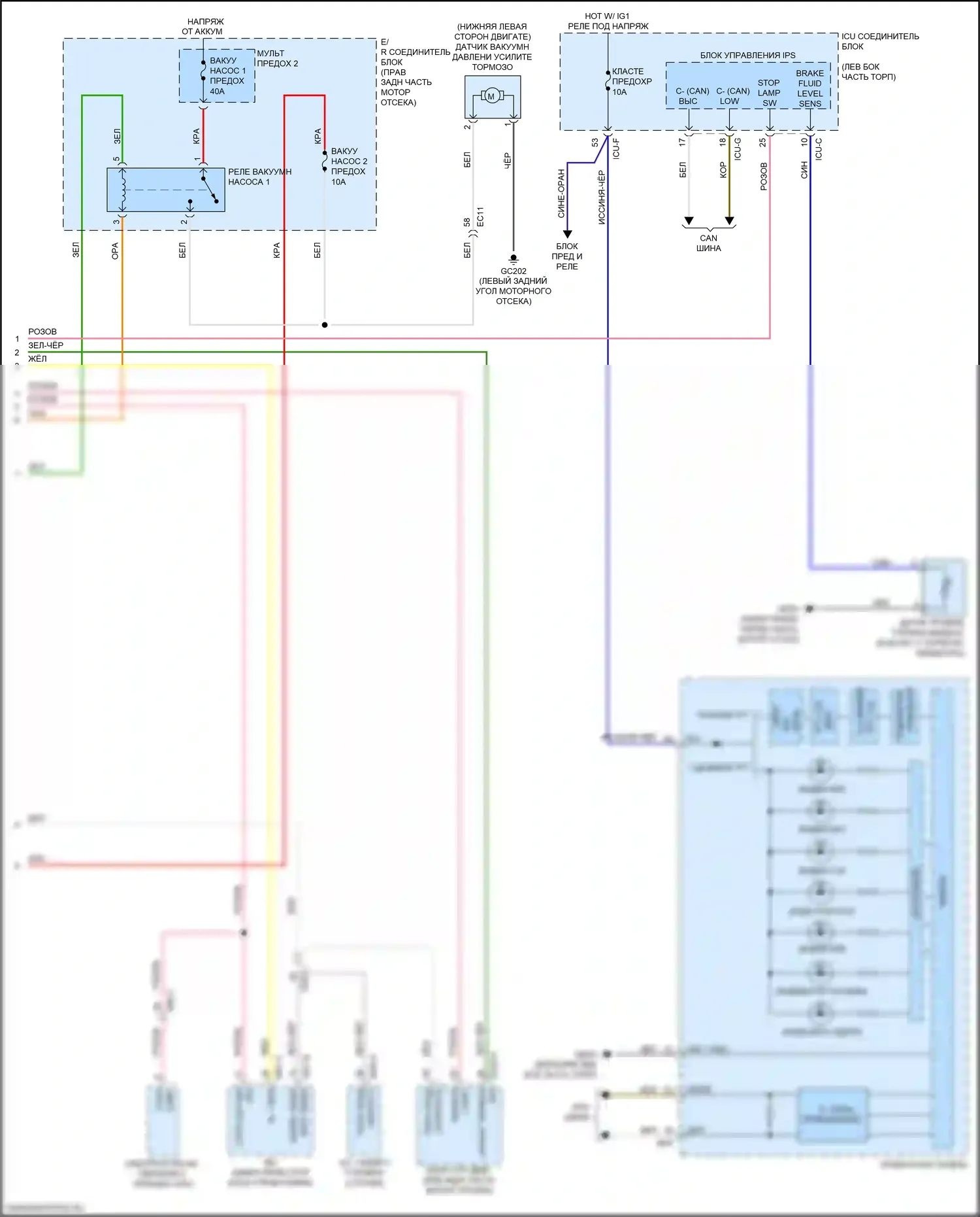 K900 Kia II (2018-2022): Антиблокировочная система abs электросхема (3 из 3) 