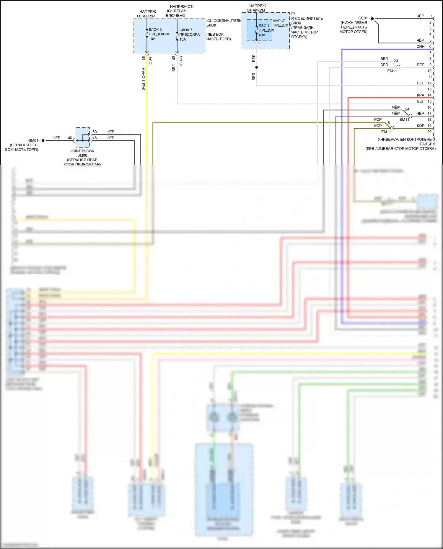 K900 Kia II (2018-2022): Can шина электросхема (1 из 4) 