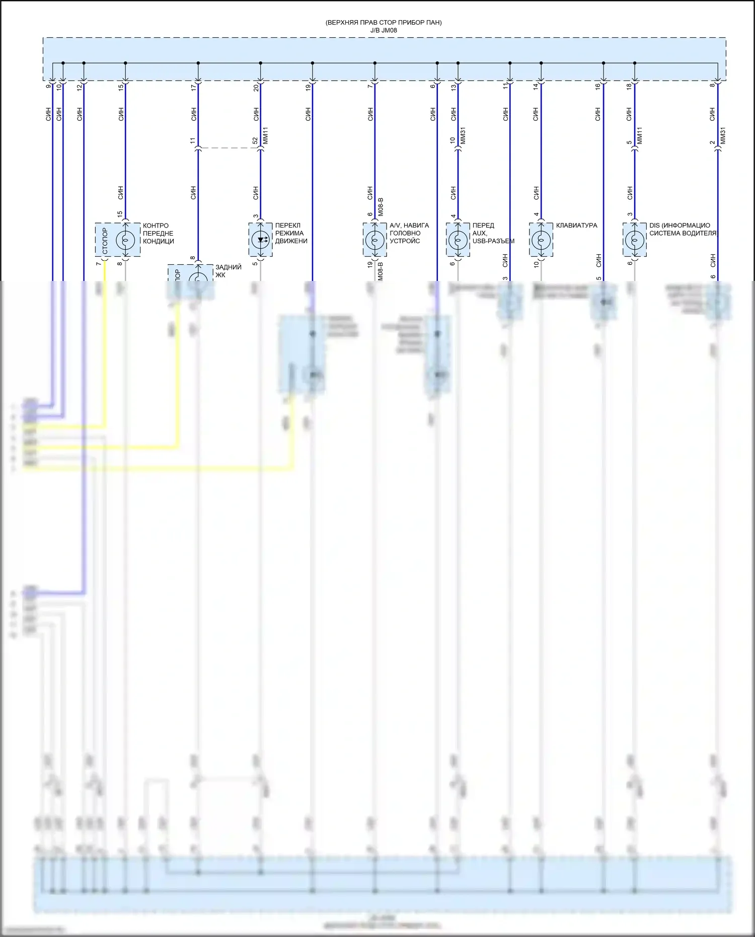 K900 Kia II (2018-2022): Электросхема подсветки приборной панели (5 из 5) 
