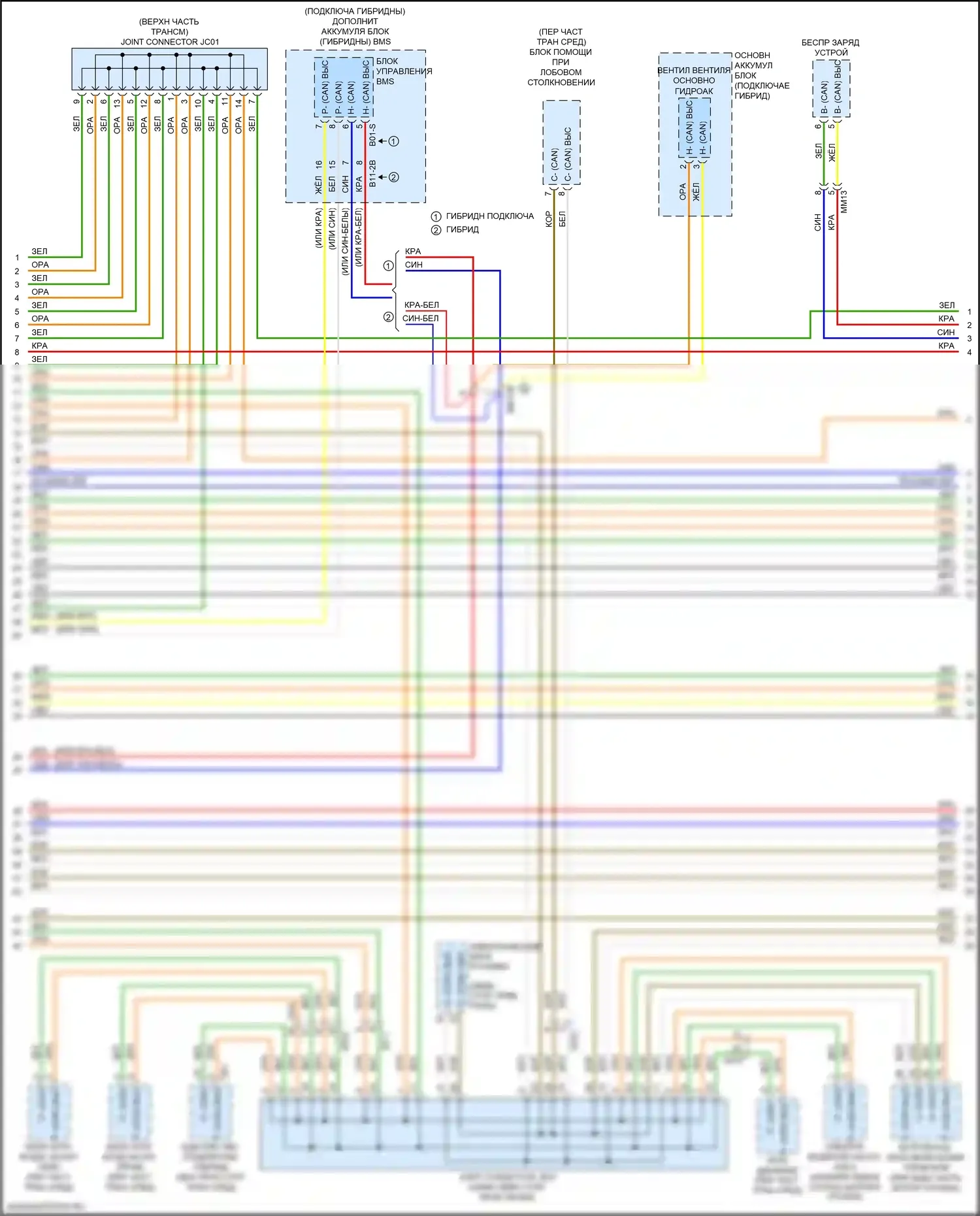 Niro Kia I рестайлинг (2019-2022): Can шина электросхема (3 из 5) 