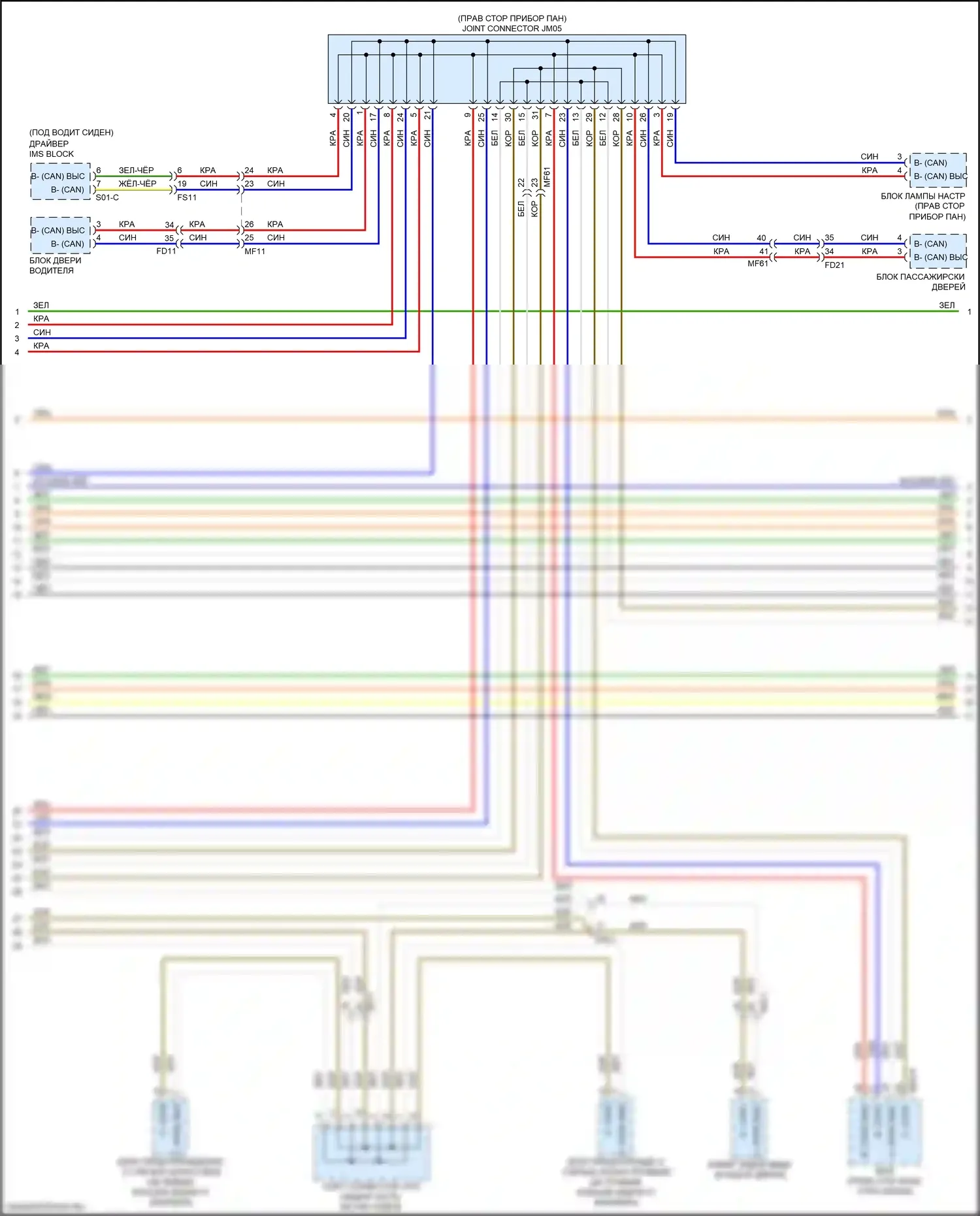 Niro Kia I рестайлинг (2019-2022): Can шина электросхема (4 из 5) 