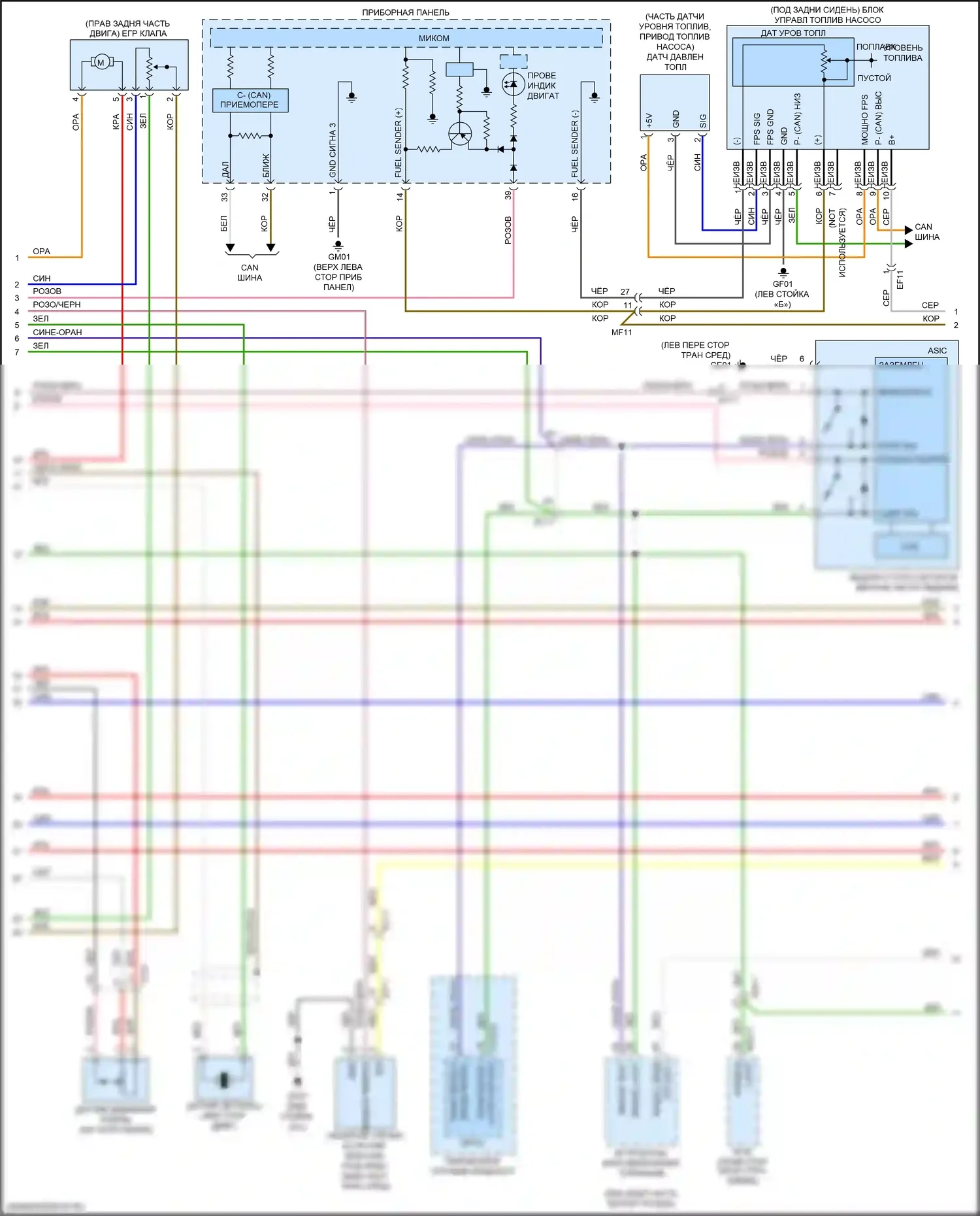 Niro Kia I рестайлинг (2019-2022): Электросхема двигателя 1.6l гибрид, электросхема управления mfi (2 из 5) 