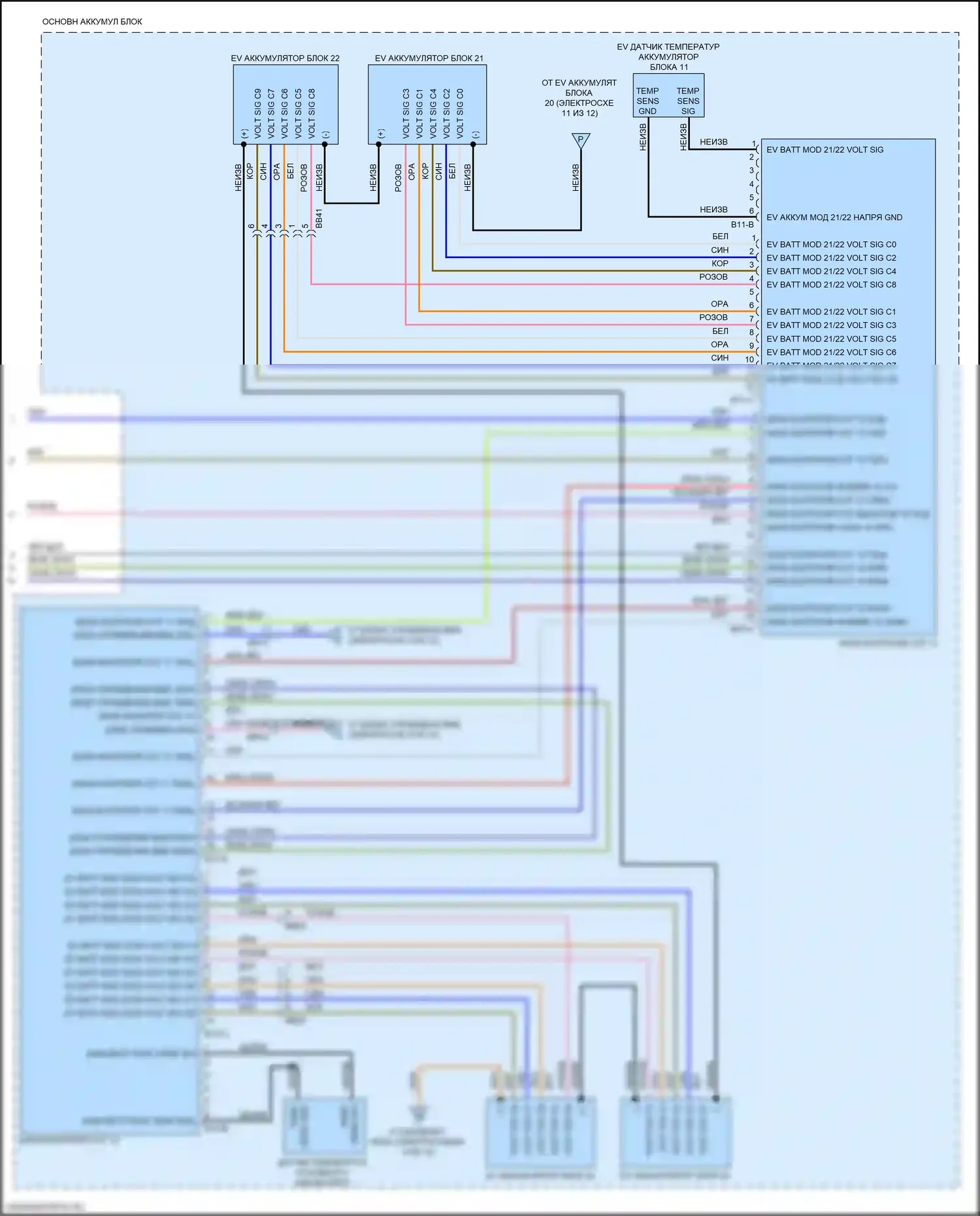 Niro Kia I рестайлинг (2019-2022): Электросхема двигателя 1.6l подключаемый гибрид, электросхема гибридного управления (12 из 12) 