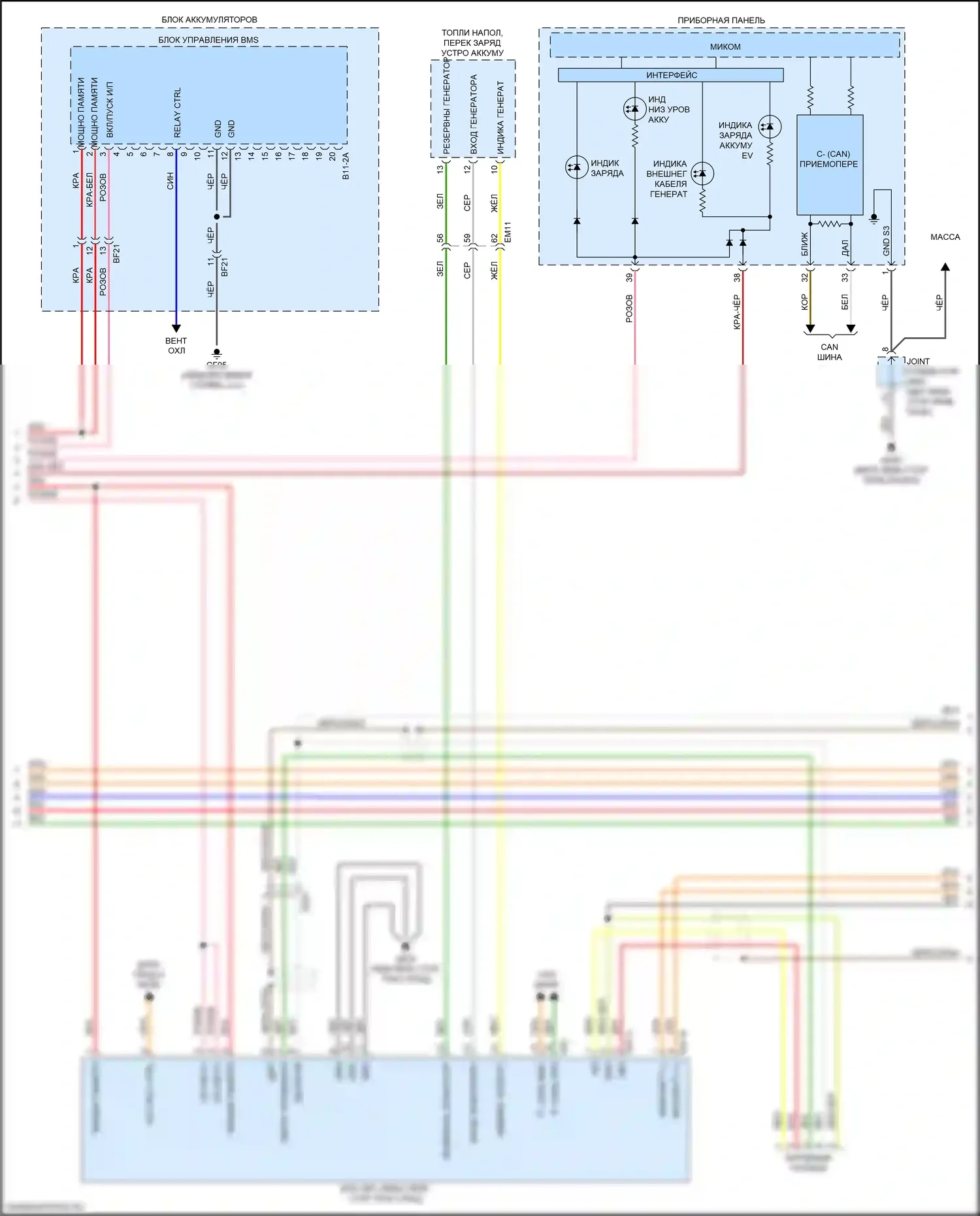 Niro Kia I рестайлинг (2019-2022): Электросхема двигателя 1.6l подключаемый гибрид, электросхема гибридного управления (3 из 12) 