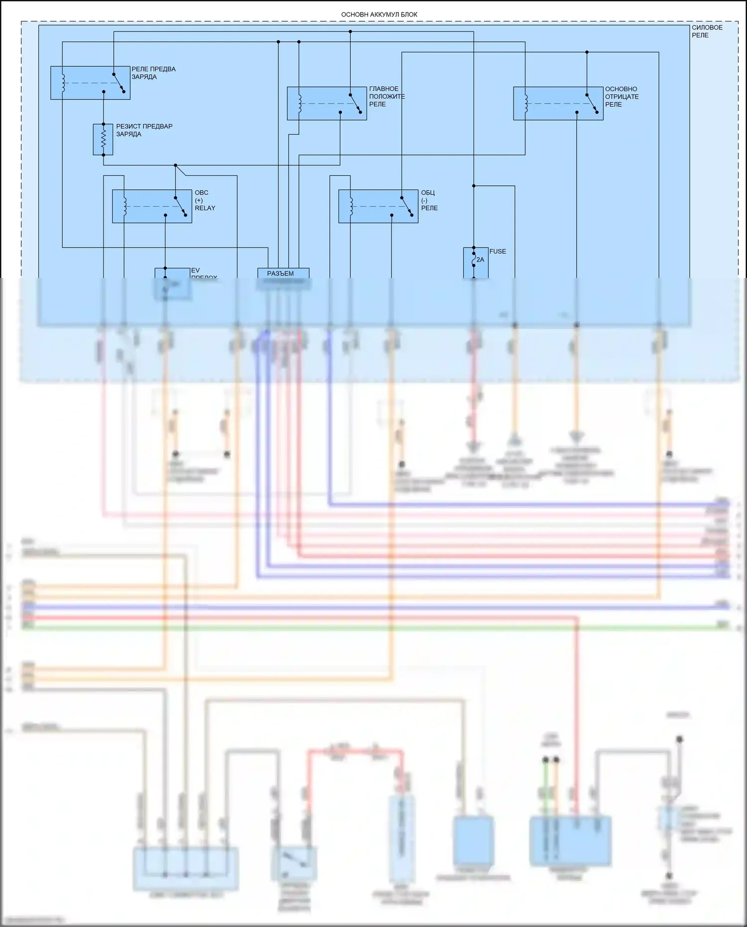 Niro Kia I рестайлинг (2019-2022): Электросхема двигателя 1.6l подключаемый гибрид, электросхема гибридного управления (4 из 12) 