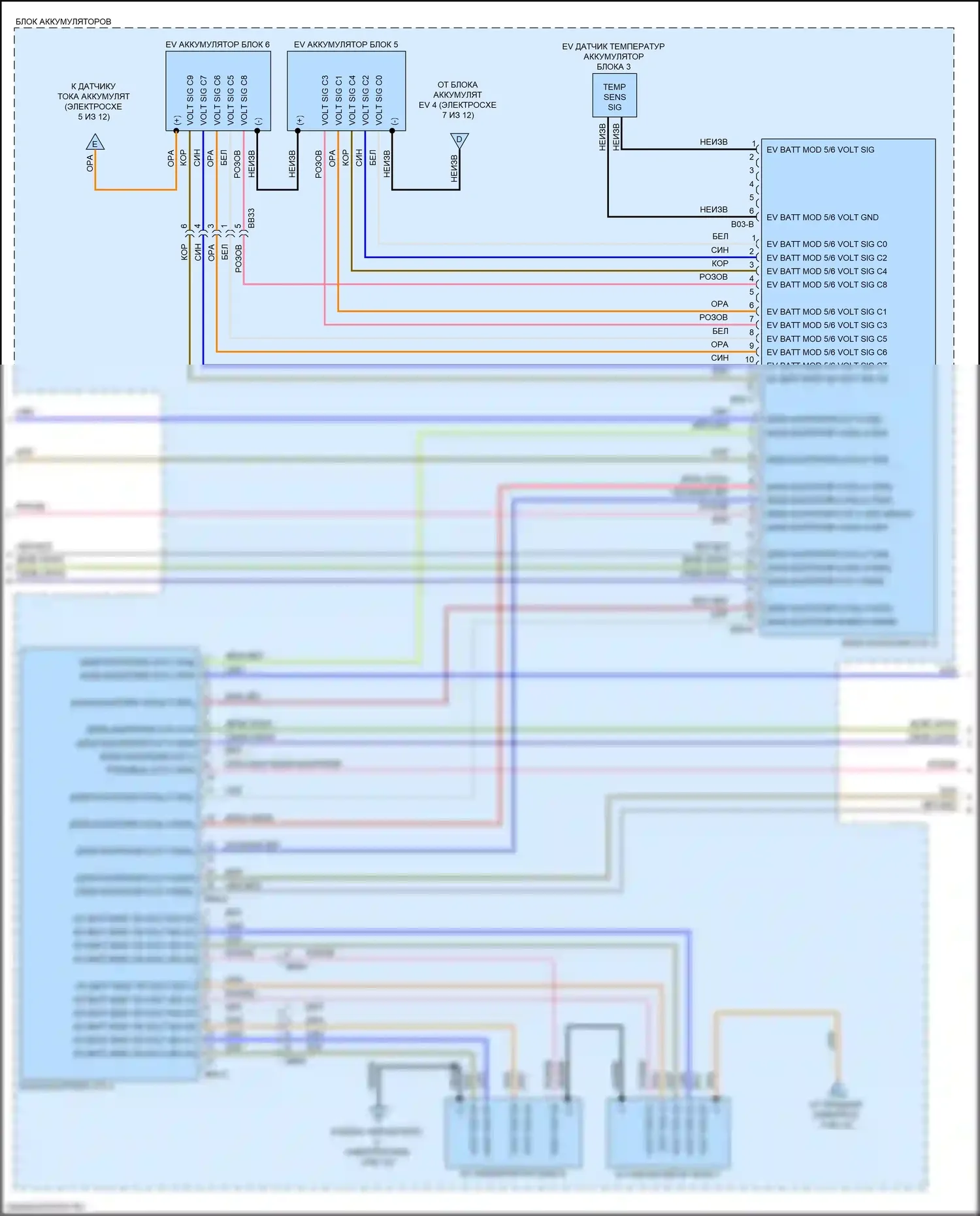 Niro Kia I рестайлинг (2019-2022): Электросхема двигателя 1.6l подключаемый гибрид, электросхема гибридного управления (8 из 12) 