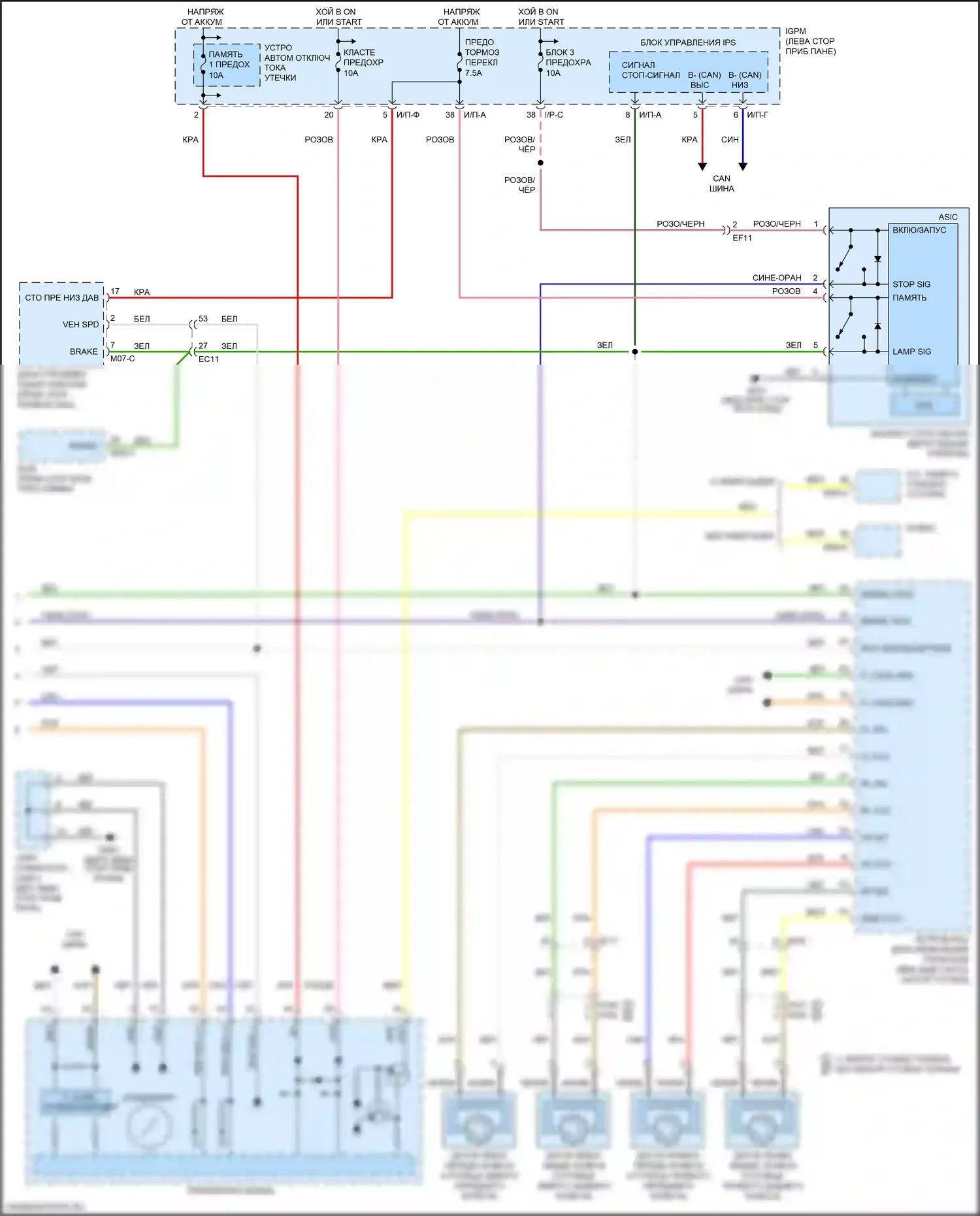 Niro Kia I рестайлинг (2019-2022): Электросхема круиз-контроля (2 из 2) 