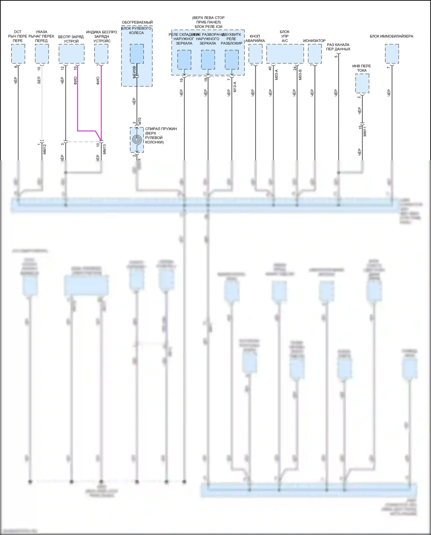 Niro Kia I рестайлинг (2019-2022): Электросхема разводки массы, гибридная (7 из 7) 