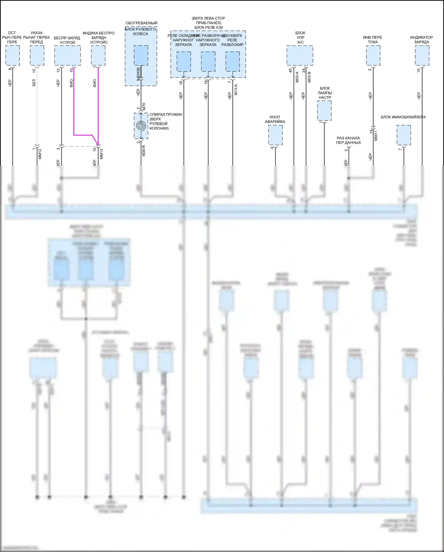 Niro Kia I рестайлинг (2019-2022): Электросхема разводки массы, подключаемый гибрид (7 из 7) 