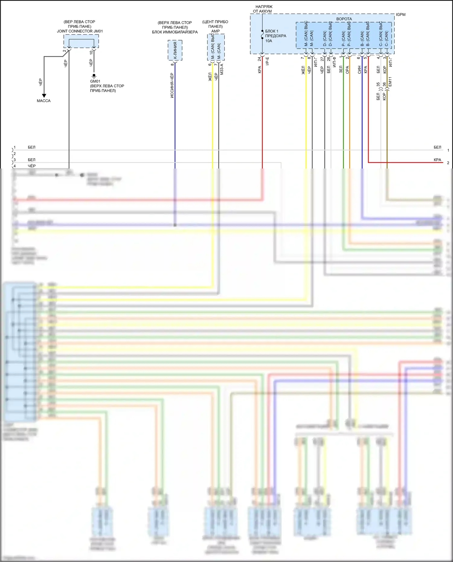 Niro Kia I (2016-2019): Can шина электросхема (1 из 5) 