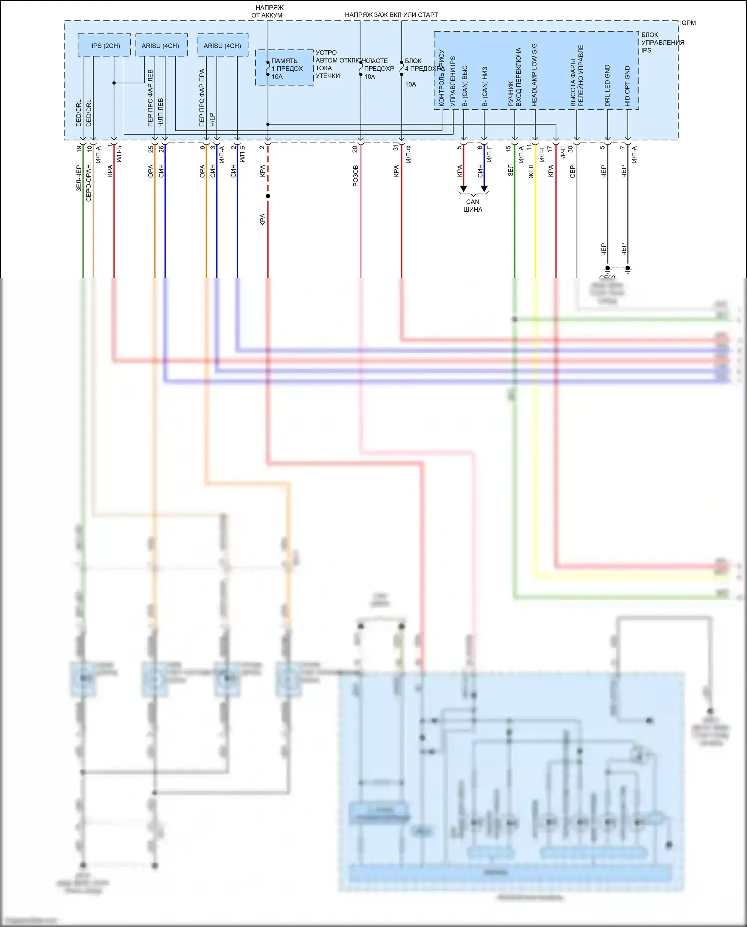Niro Kia I (2016-2019): Электросхема автоламп (1 из 3) 