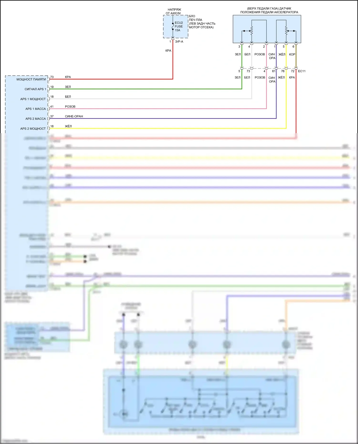 Niro Kia I (2016-2019): Электросхема круиз-контроля (1 из 3) 