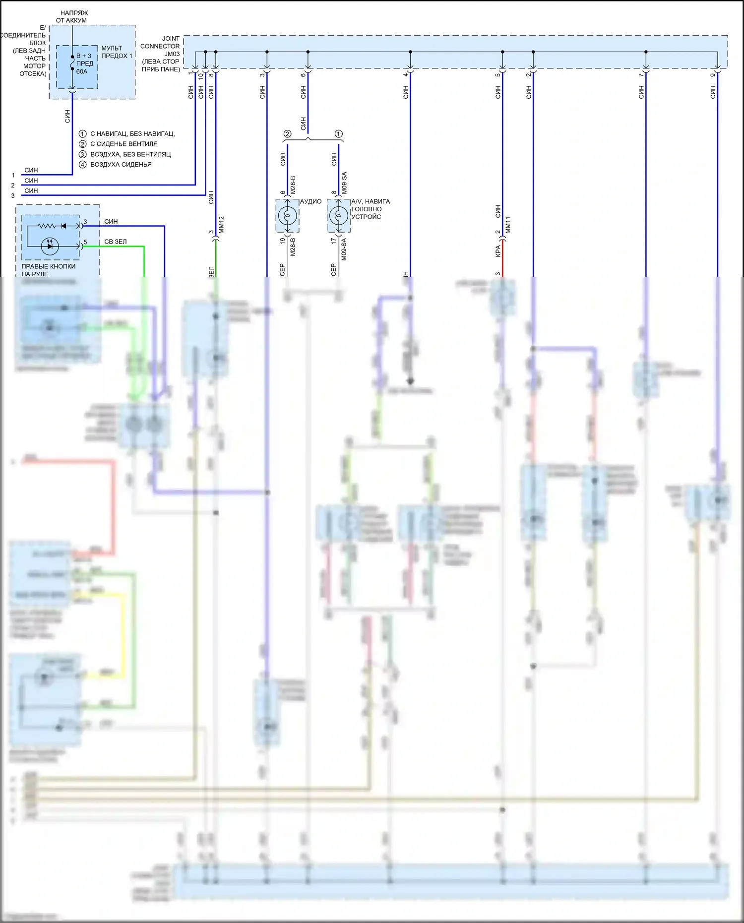Niro Kia I (2016-2019): Электросхема подсветки приборной панели (2 из 2) 