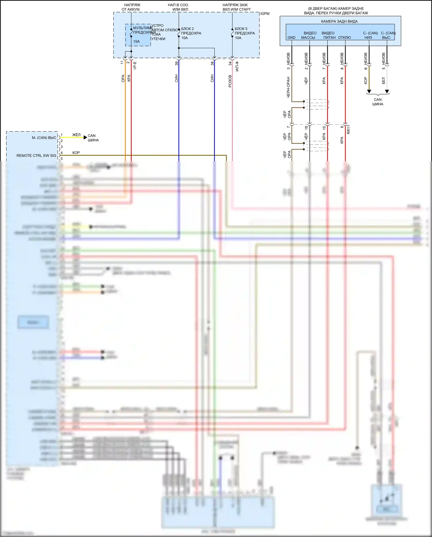 Niro Kia I (2016-2019): Электросхема навигации (1 из 4) 